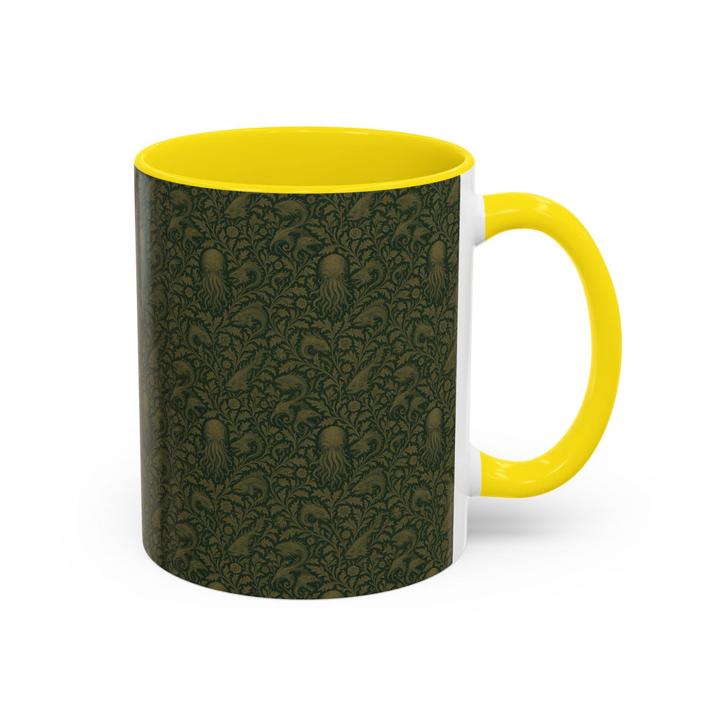 Two-Tone Accent Ceramic Mug — Graphic Print Coffee Cup (11oz & 15oz)