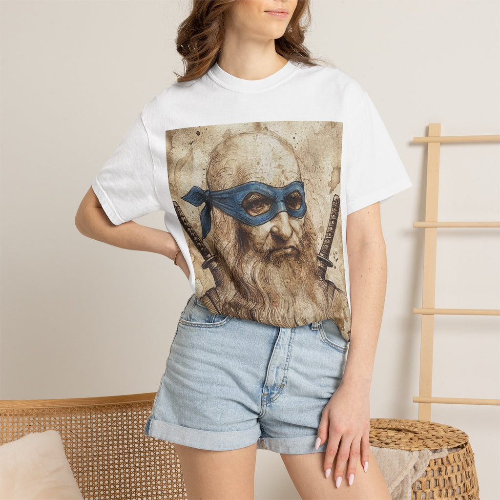Leonardo da Vinci Ninja T-Shirt — Renaissance Art Parody Samurai Tee