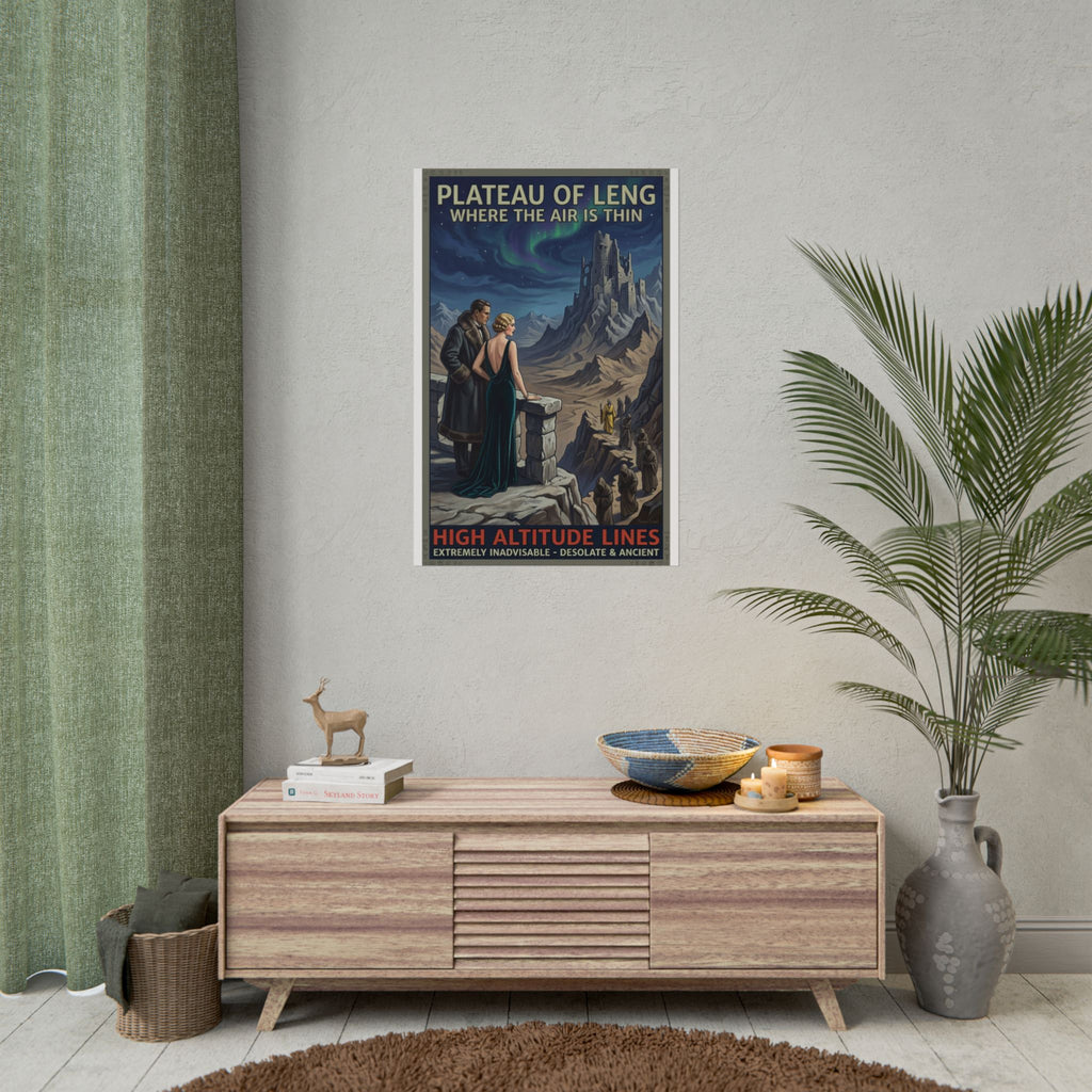 The Plateau of Leng — HP Lovecraft Vintage Travel Poster Print
