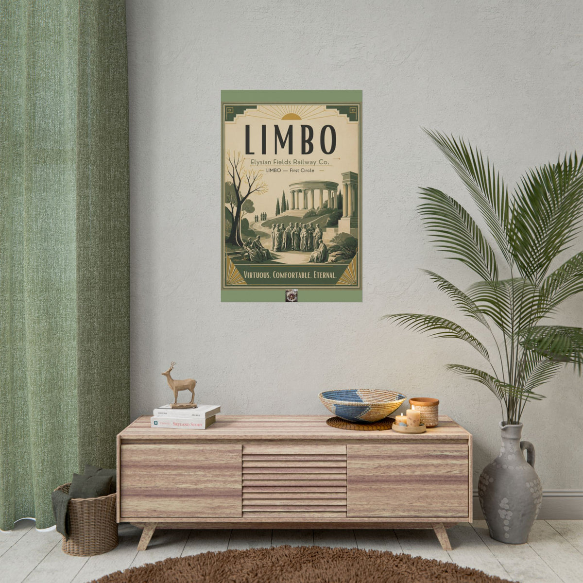 Limbo Travel Poster — Circles of Hell Art Deco Print