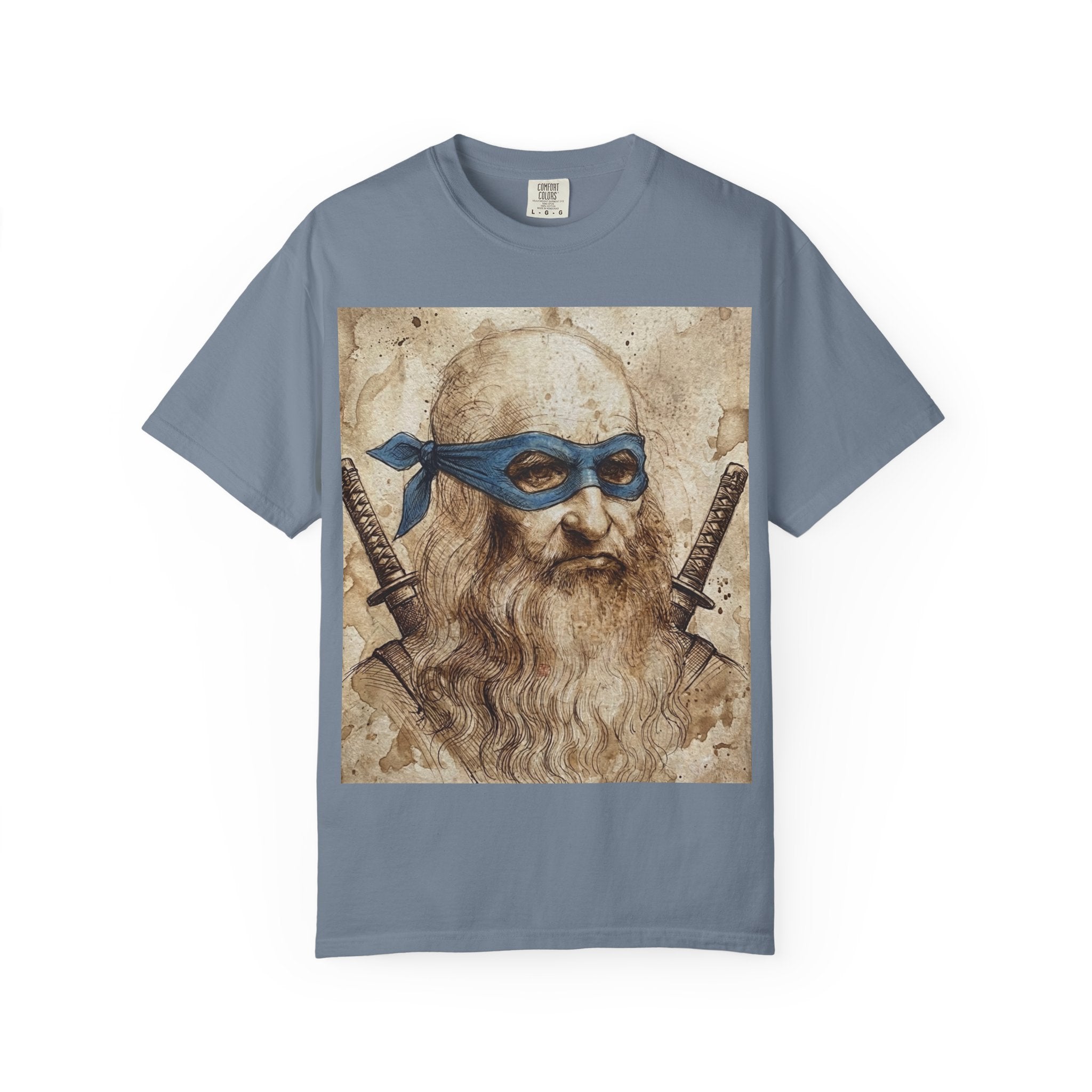 Leonardo da Vinci Ninja T-Shirt — Renaissance Art Parody Samurai Tee