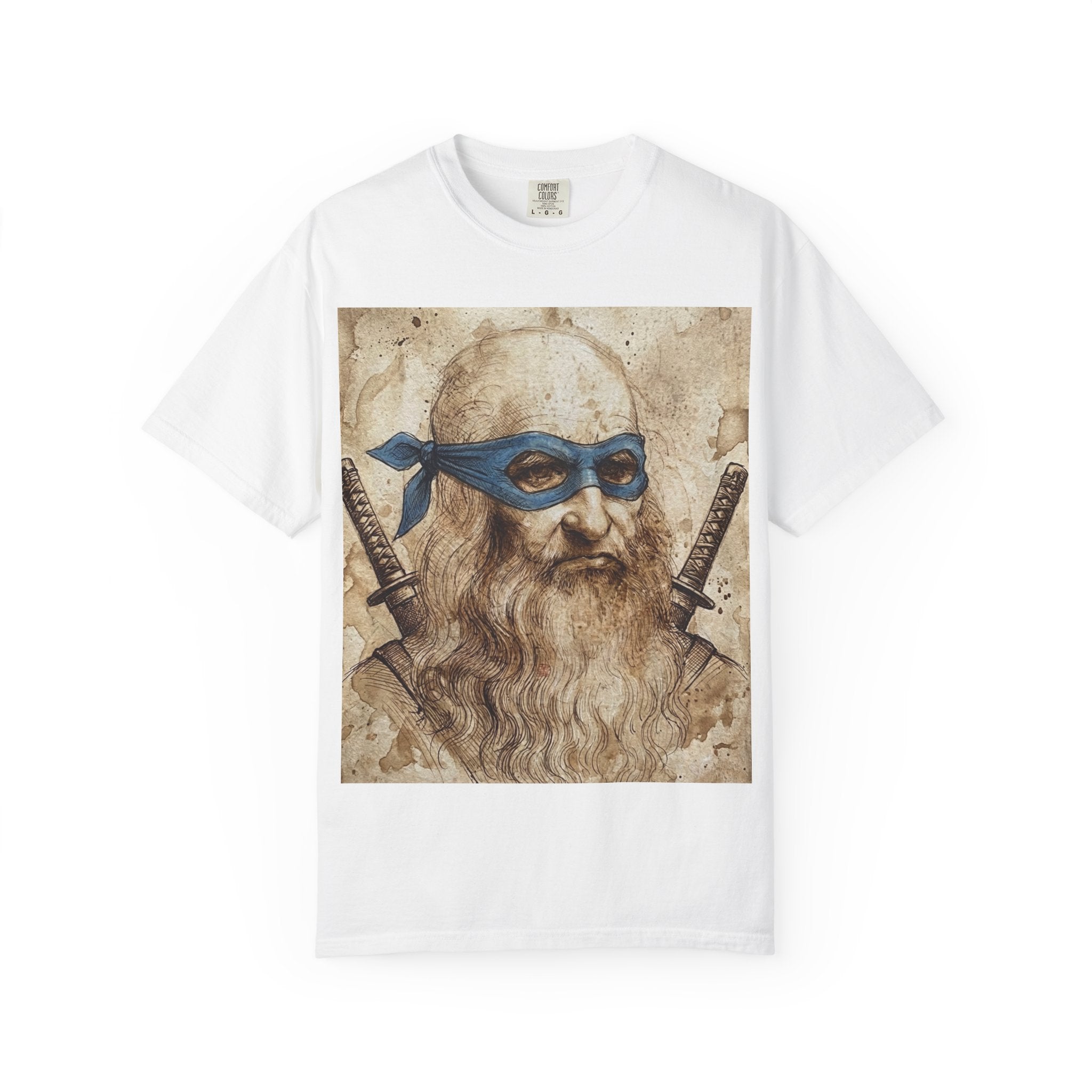 Leonardo da Vinci Ninja T-Shirt — Renaissance Art Parody Samurai Tee