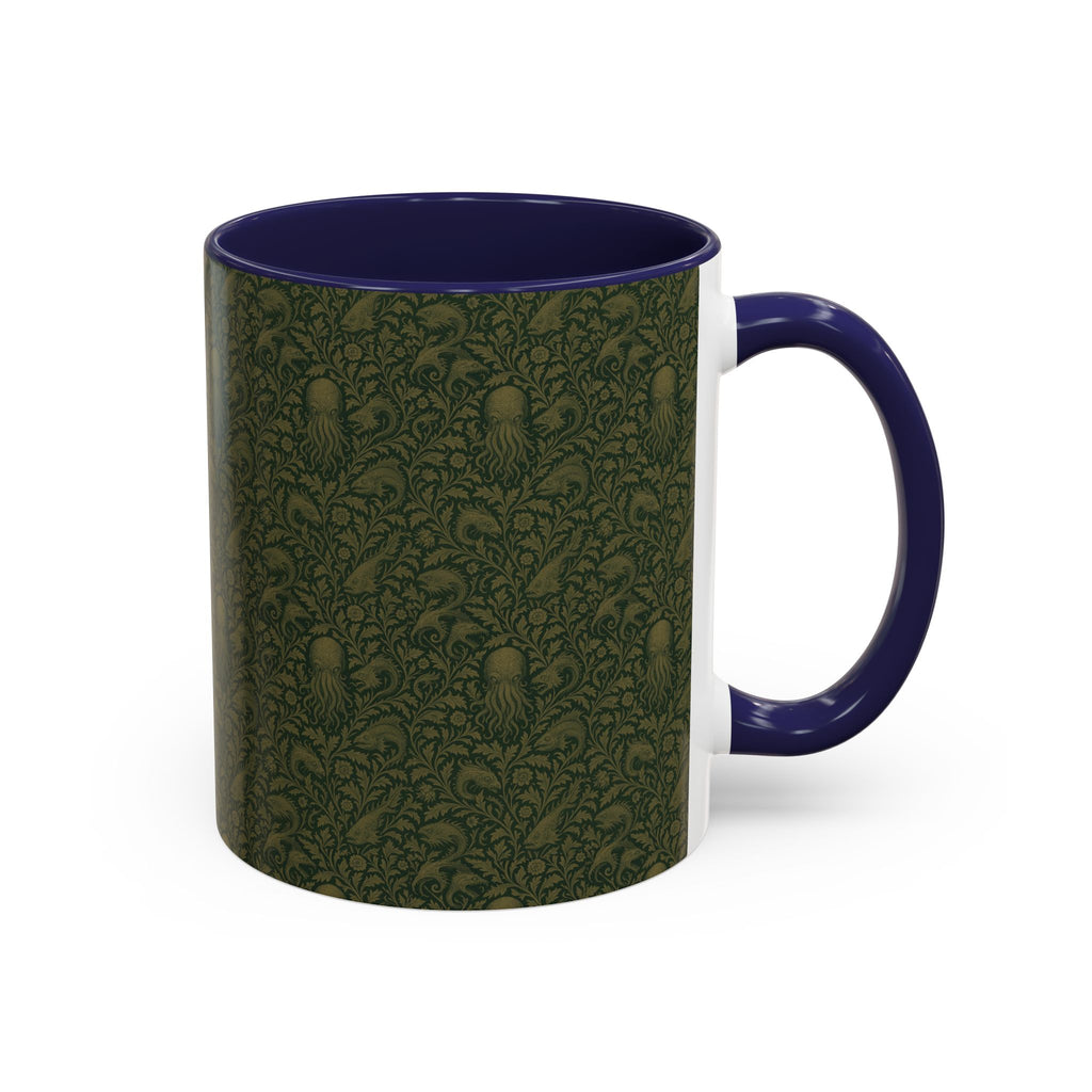 Two-Tone Accent Ceramic Mug — Graphic Print Coffee Cup (11oz & 15oz)