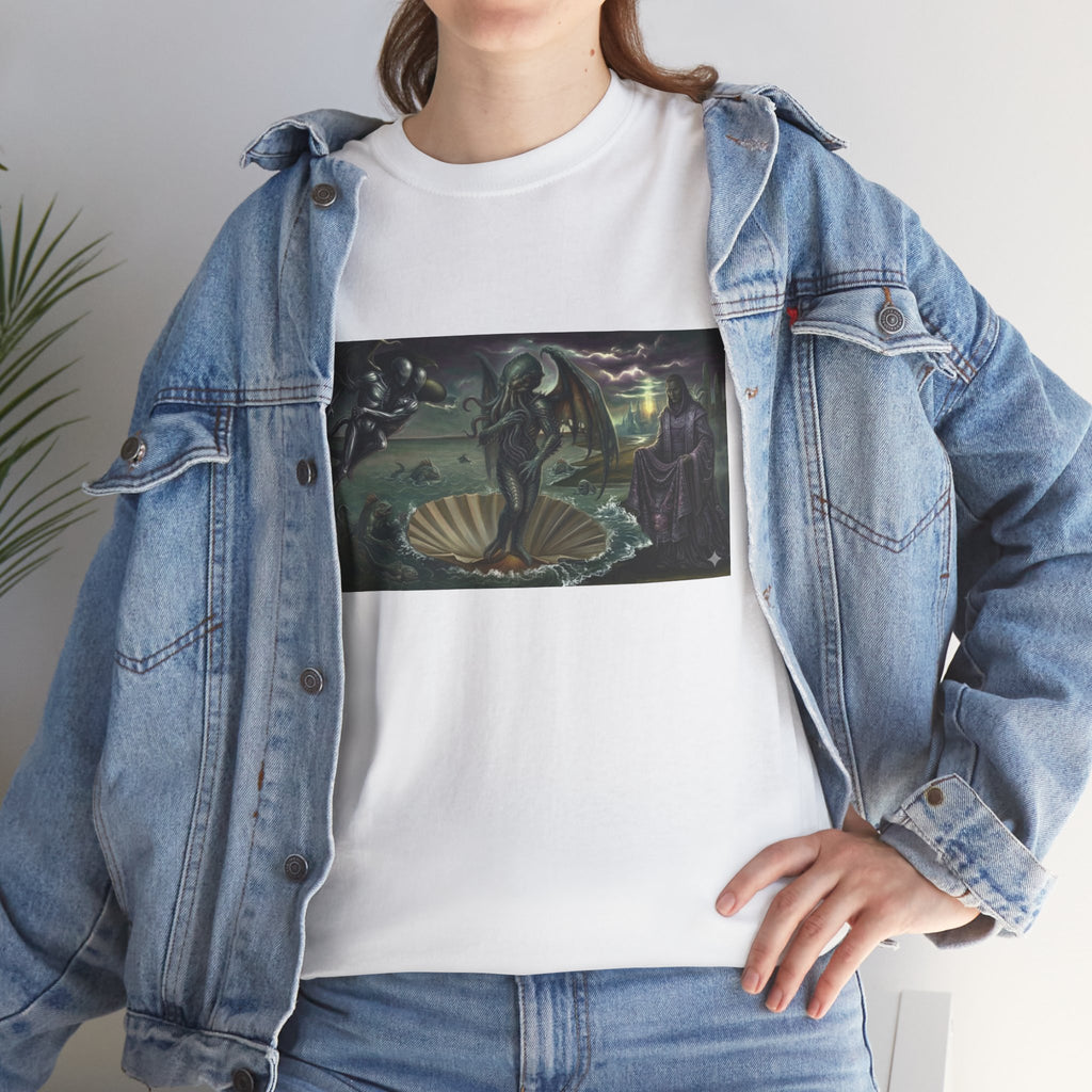 Cthulhu Anadyomene T-Shirt — Lovecraft Birth of Venus Parody Graphic Tee