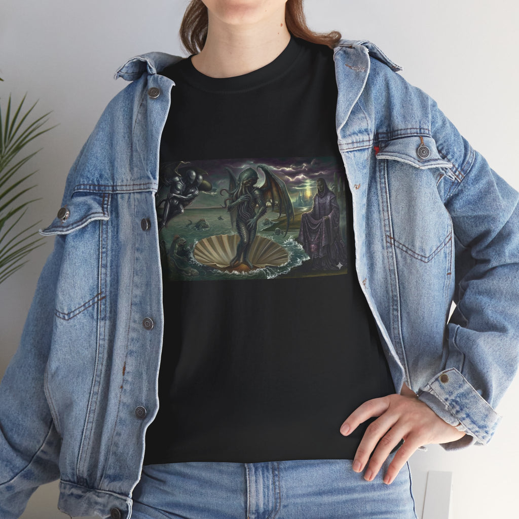 Cthulhu Anadyomene T-Shirt — Lovecraft Birth of Venus Parody Graphic Tee