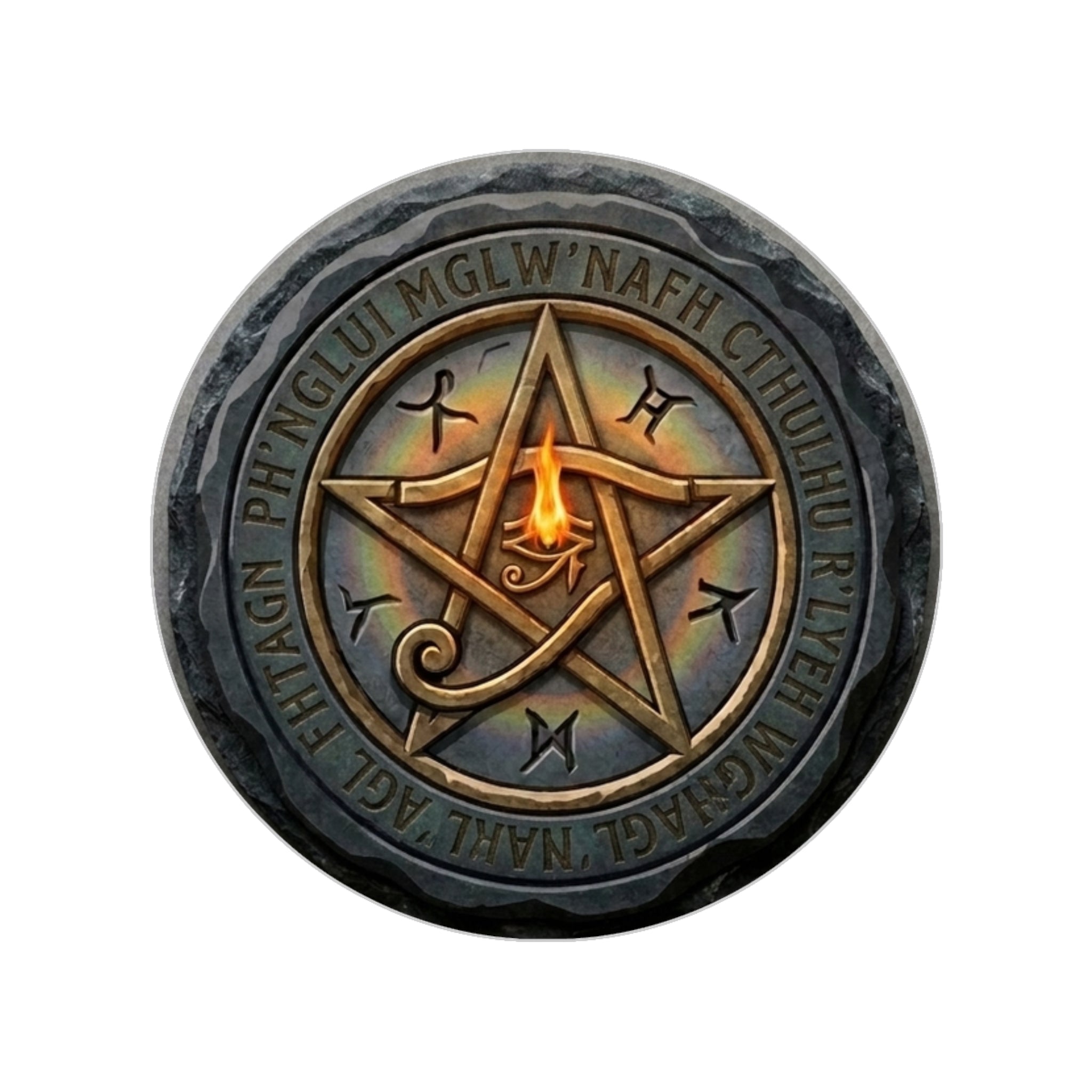 Elder Sign Outdoor Sticker — Lovecraft Weatherproof Round Decal
