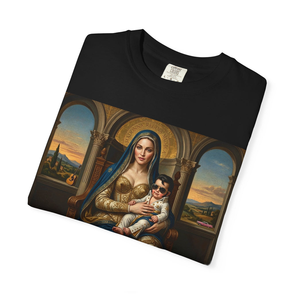 Pop Icon Madonna and Child T-Shirt — Classic Art Meets Pop Culture Parody Tee
