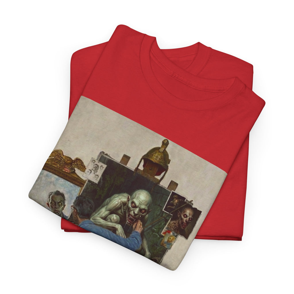 Richard Upton Pickman Self-Portrait T-Shirt — HP Lovecraft Illustration Graphic Tee