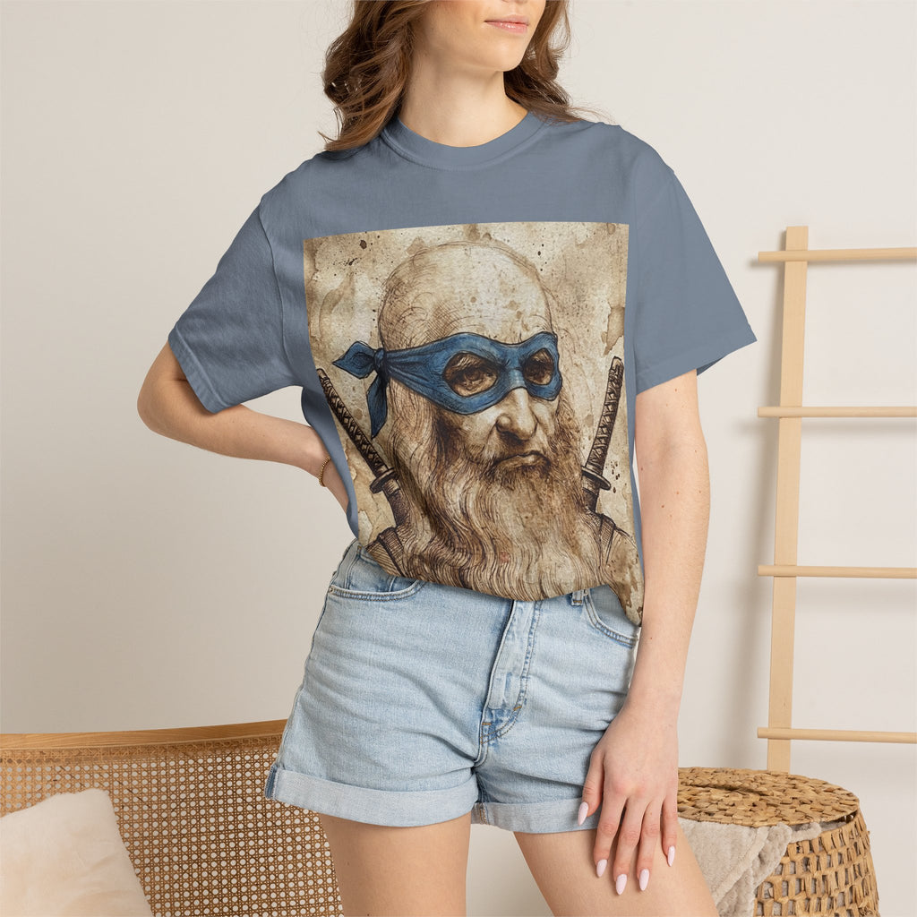 Leonardo da Vinci Ninja T-Shirt — Renaissance Art Parody Samurai Tee
