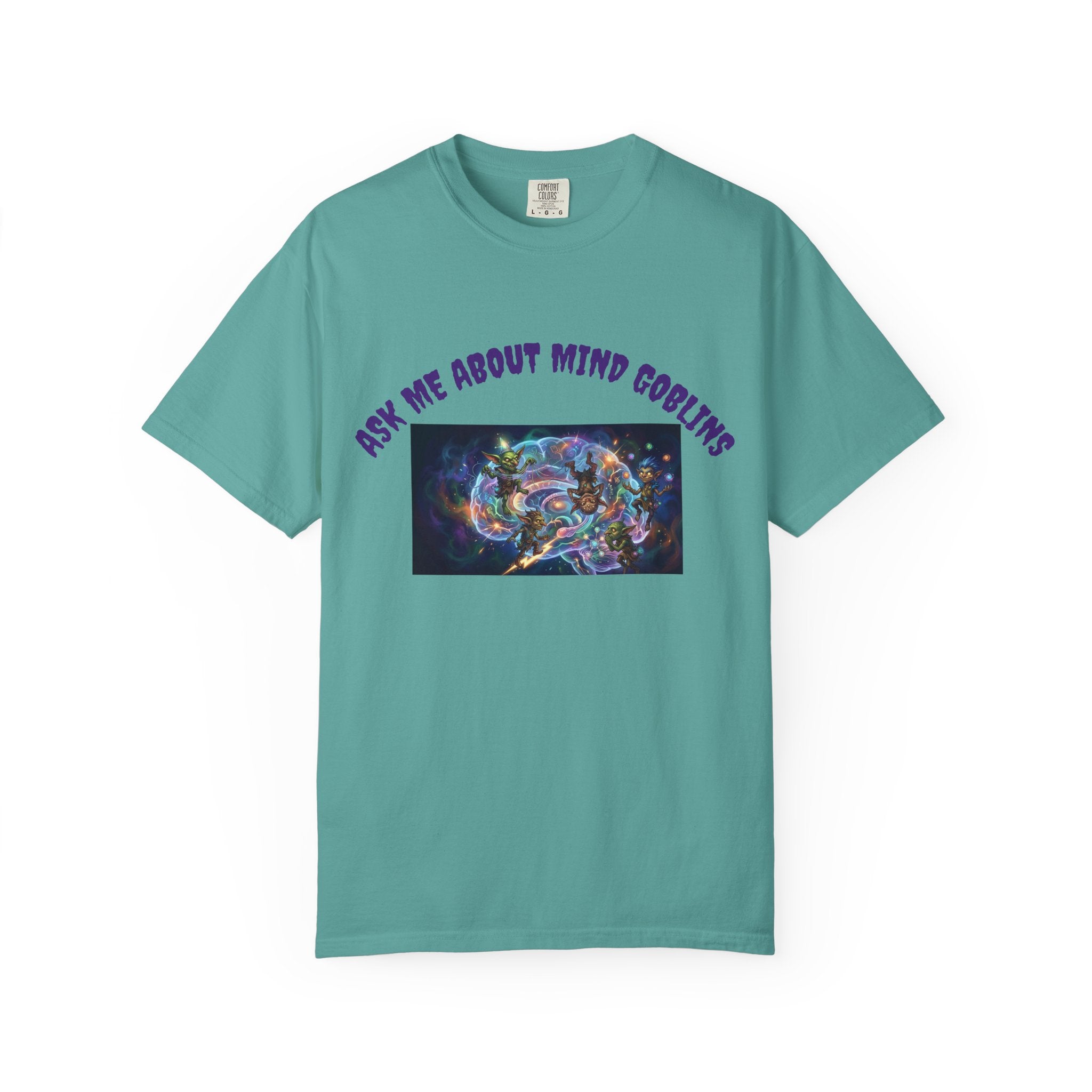 Ask Me About Goblins T-Shirt — Psychedelic Goblin Graphic Tee