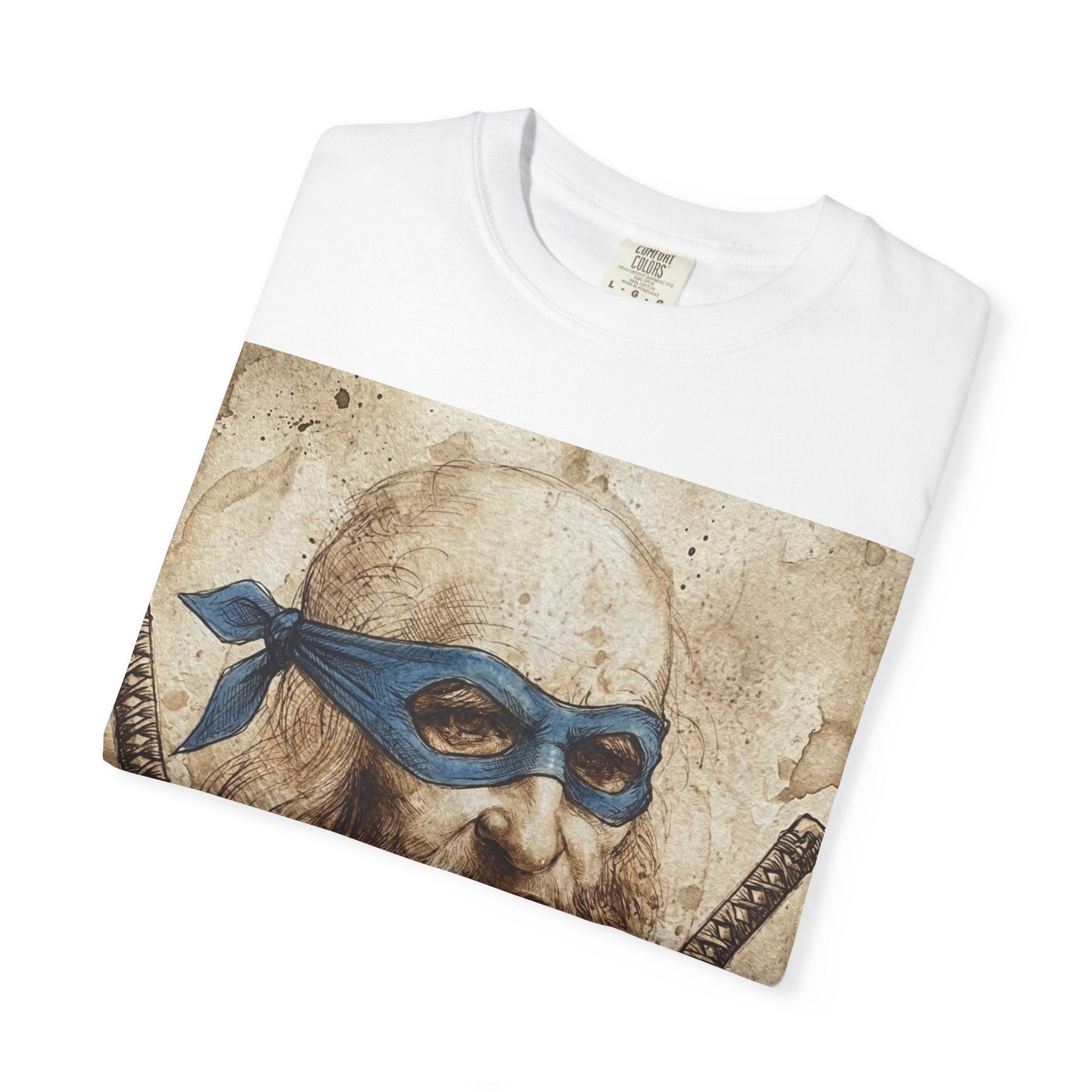 Leonardo da Vinci Ninja T-Shirt — Renaissance Art Parody Samurai Tee