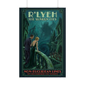 R'lyeh Travel Poster — Non-Euclidean Lines Art Deco Lovecraft Cthulhu Print