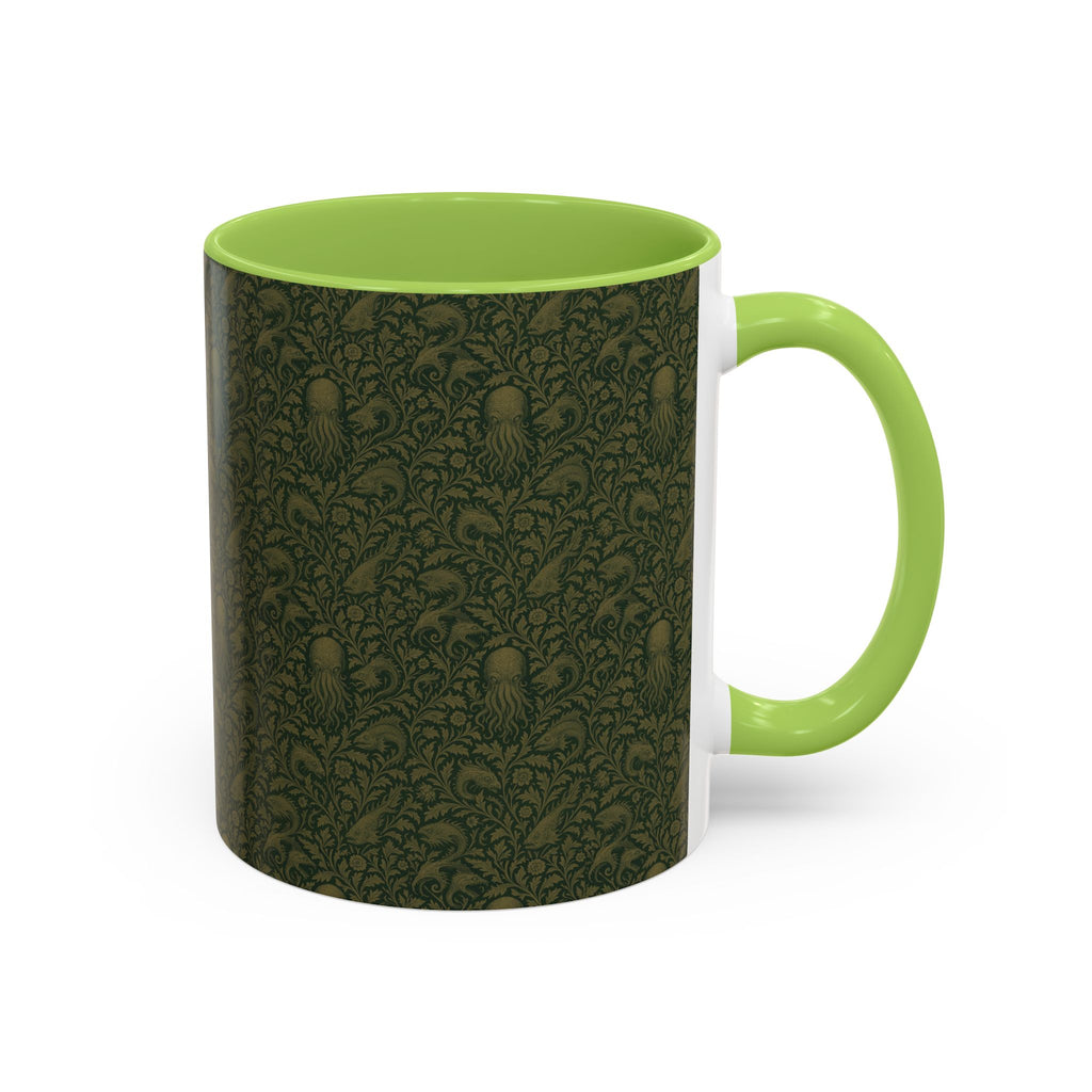 Two-Tone Accent Ceramic Mug — Graphic Print Coffee Cup (11oz & 15oz)