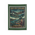 New England Travel Poster Wall Tapestry – Vintage Arkham Innsmouth Dunwich Mythos Decor