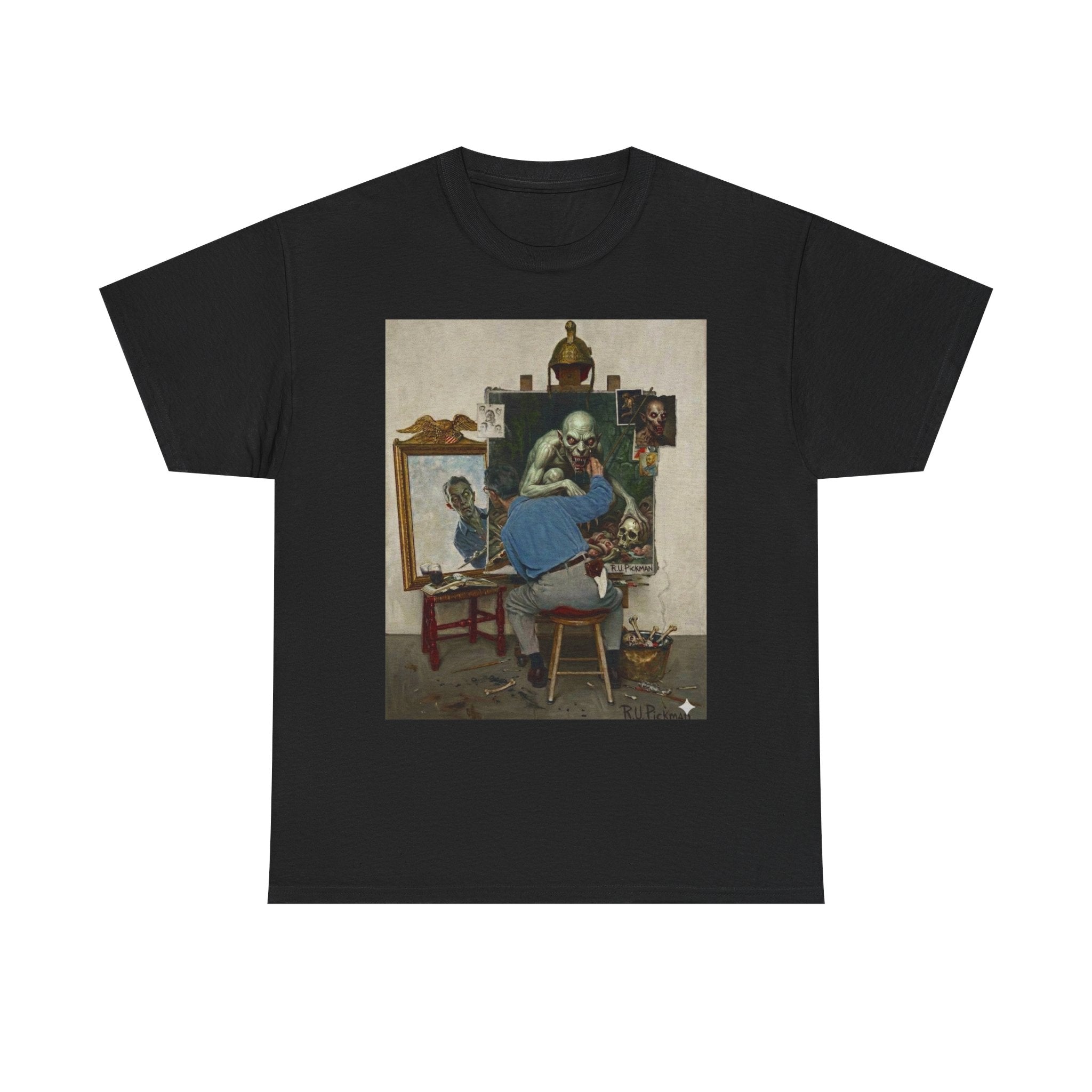 Richard Upton Pickman Self-Portrait T-Shirt — HP Lovecraft Illustration Graphic Tee