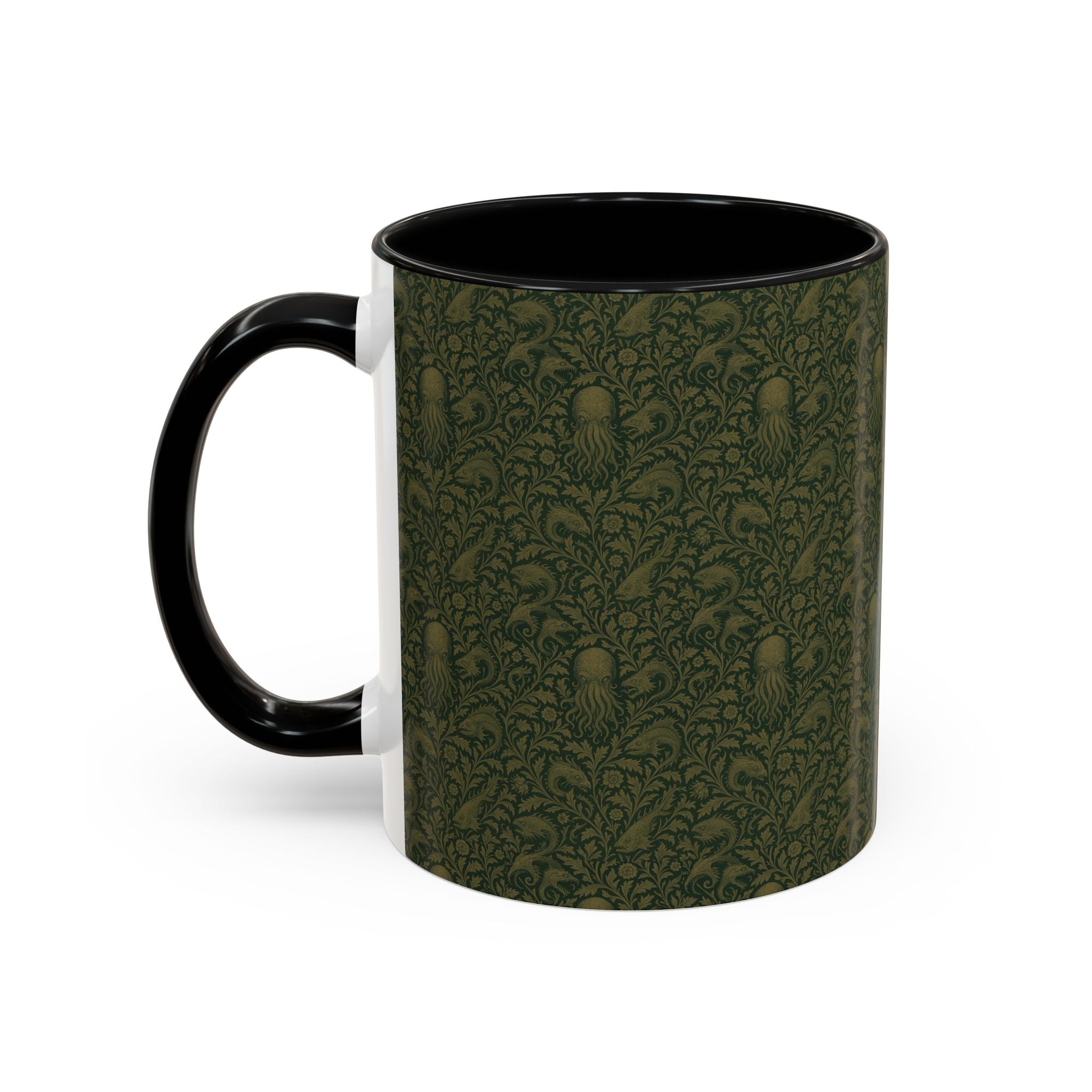 Two-Tone Accent Ceramic Mug — Graphic Print Coffee Cup (11oz & 15oz)