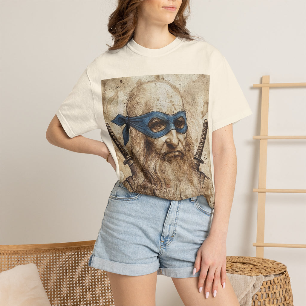 Leonardo da Vinci Ninja T-Shirt — Renaissance Art Parody Samurai Tee