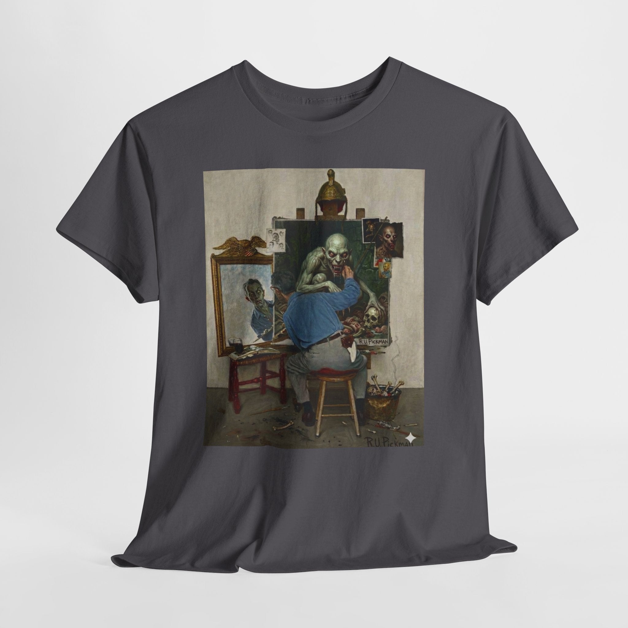 Richard Upton Pickman Self-Portrait T-Shirt — HP Lovecraft Illustration Graphic Tee