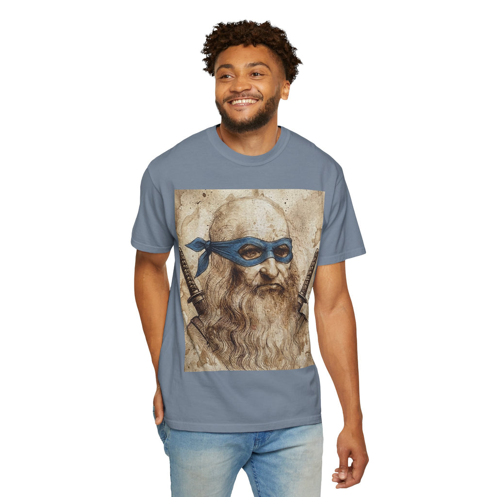 Leonardo da Vinci Ninja T-Shirt — Renaissance Art Parody Samurai Tee