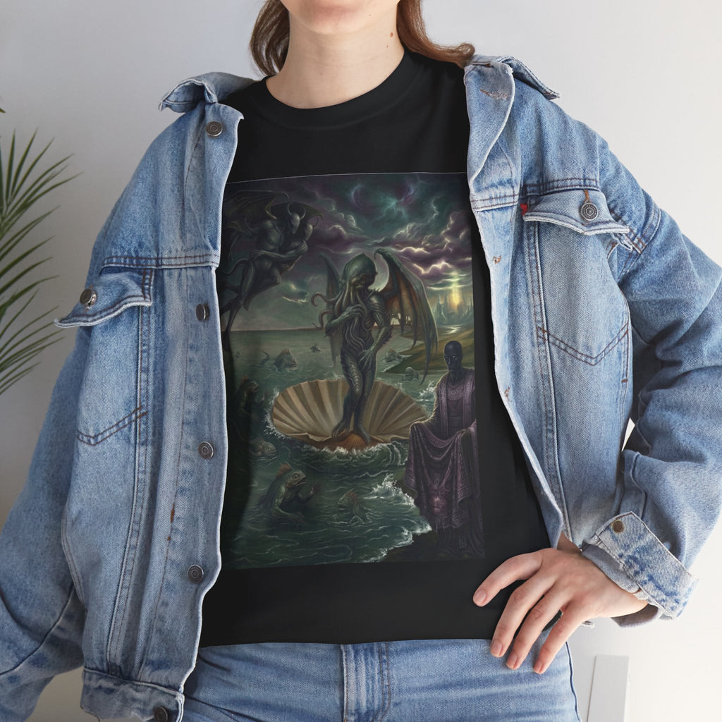 Cthulhu Anadyomene T-Shirt — Lovecraft Birth of Venus Parody Graphic Tee