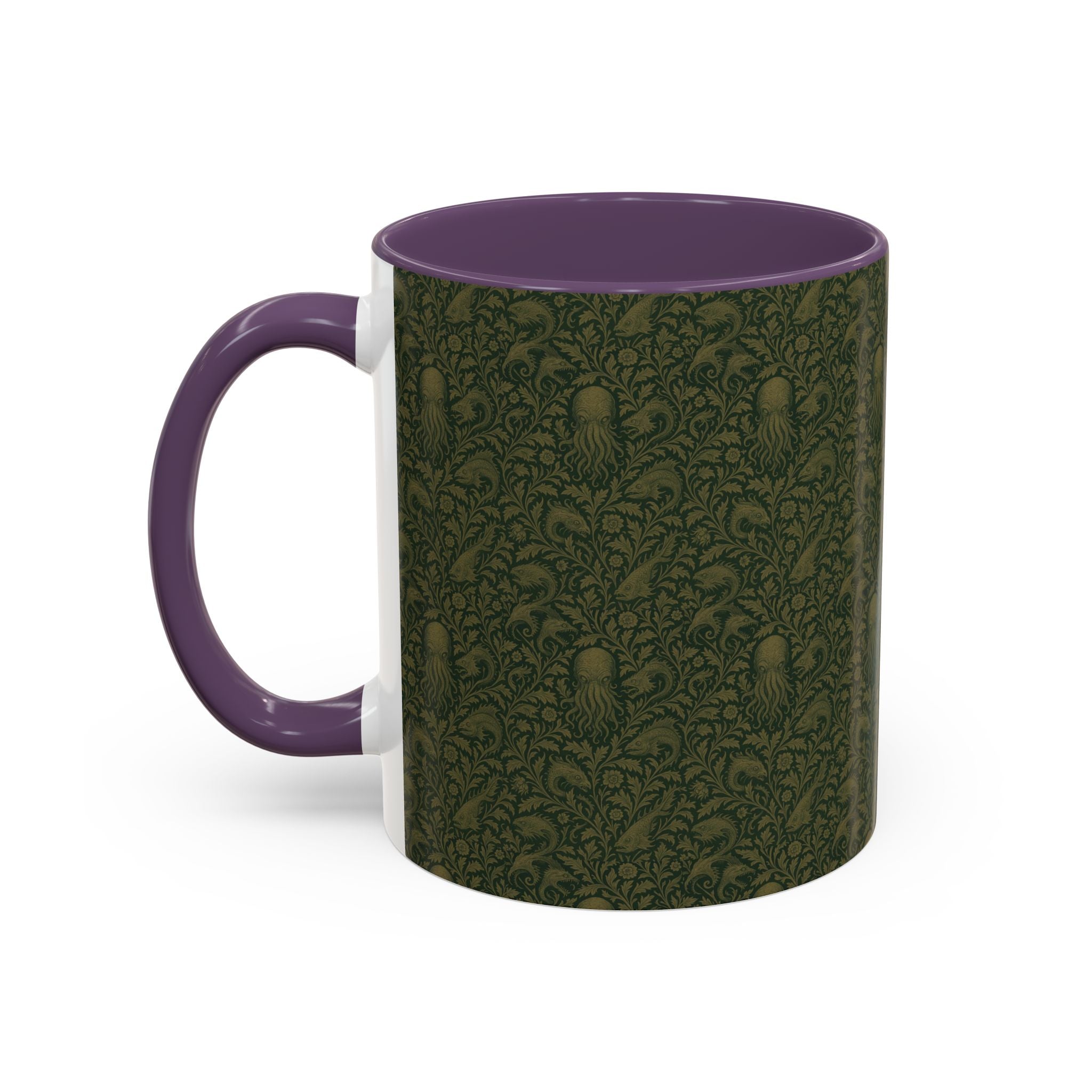 Two-Tone Accent Ceramic Mug — Graphic Print Coffee Cup (11oz & 15oz)
