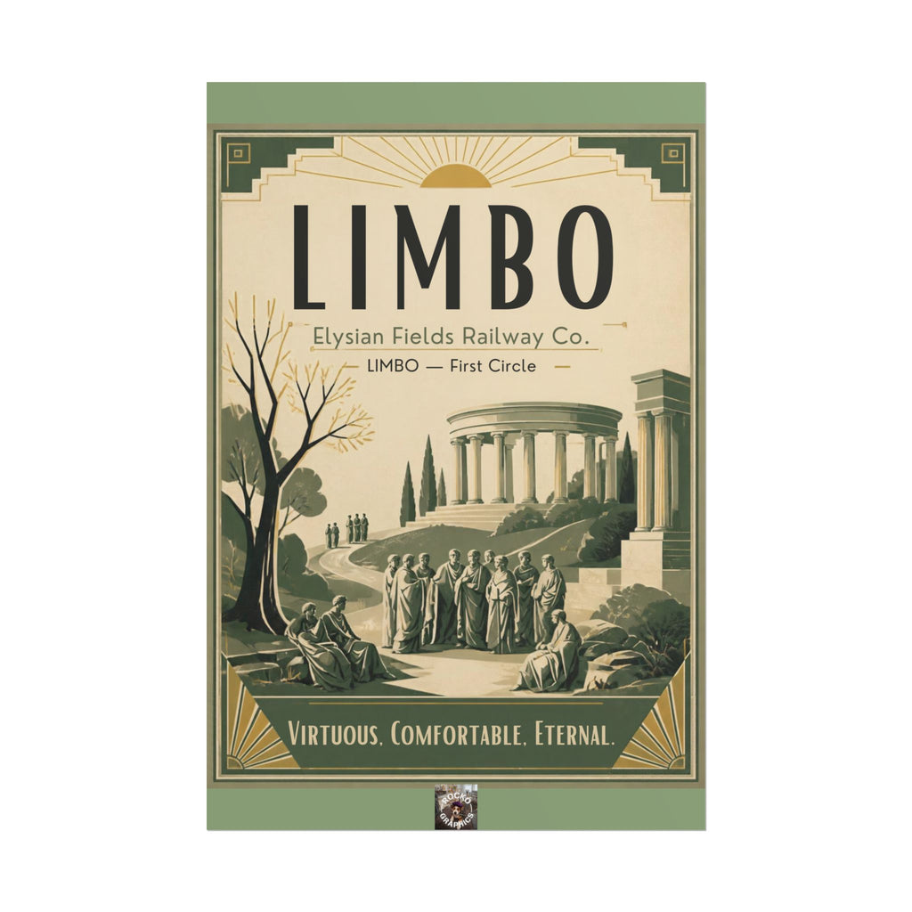 Limbo Travel Poster — Circles of Hell Art Deco Print