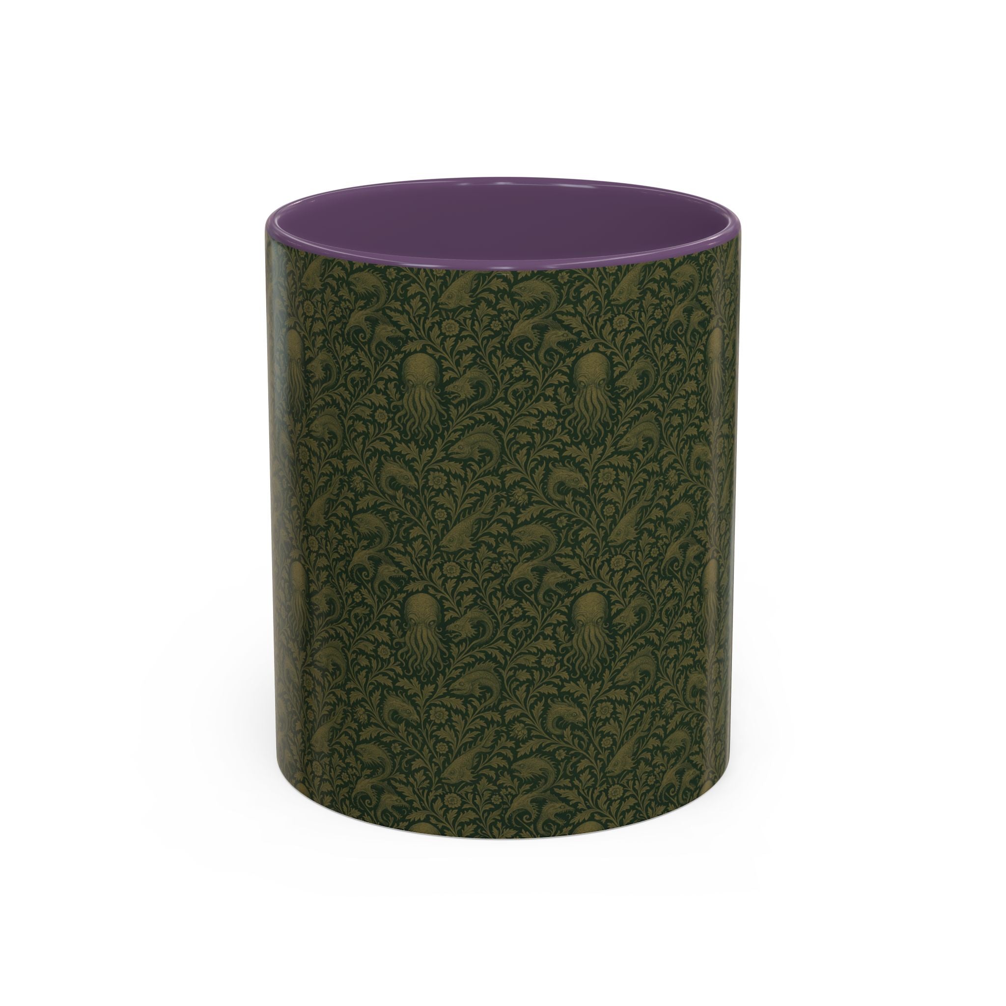 Two-Tone Accent Ceramic Mug — Graphic Print Coffee Cup (11oz & 15oz)