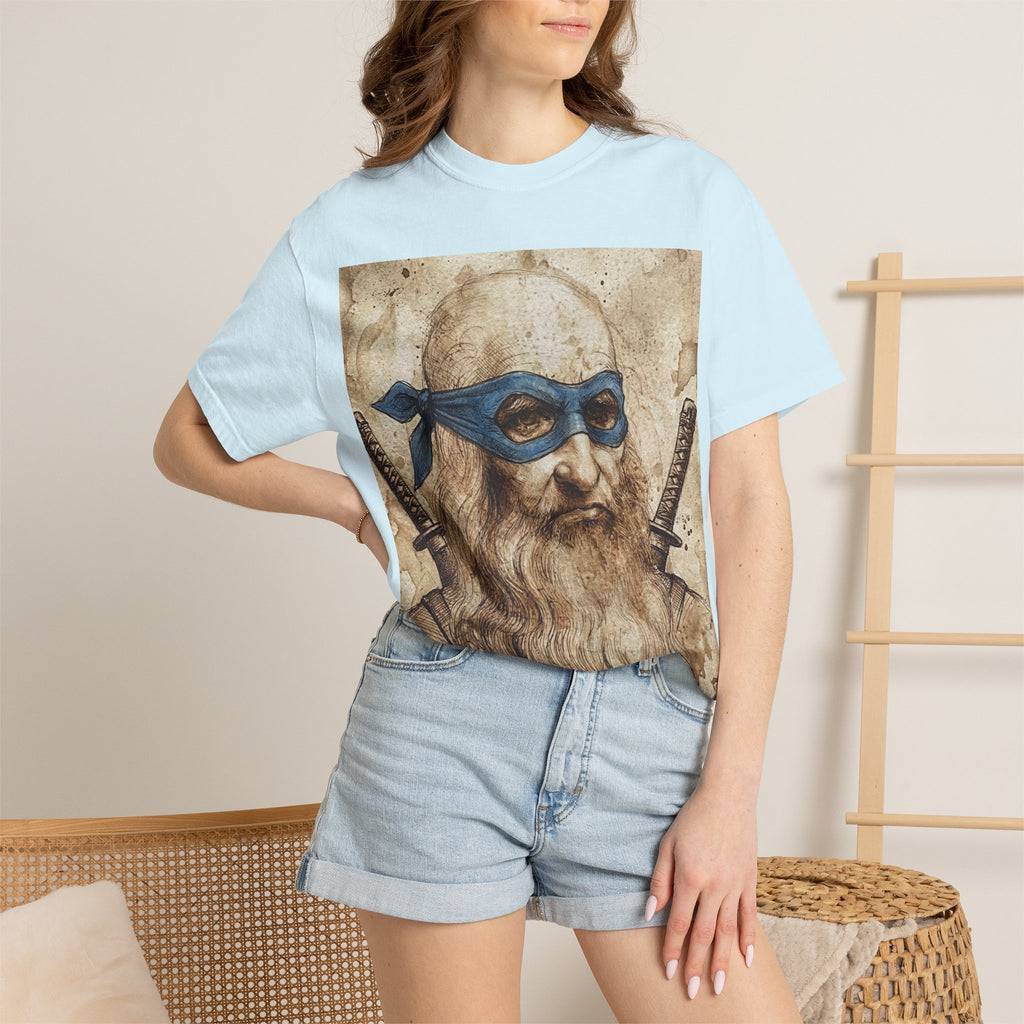 Leonardo da Vinci Ninja T-Shirt — Renaissance Art Parody Samurai Tee