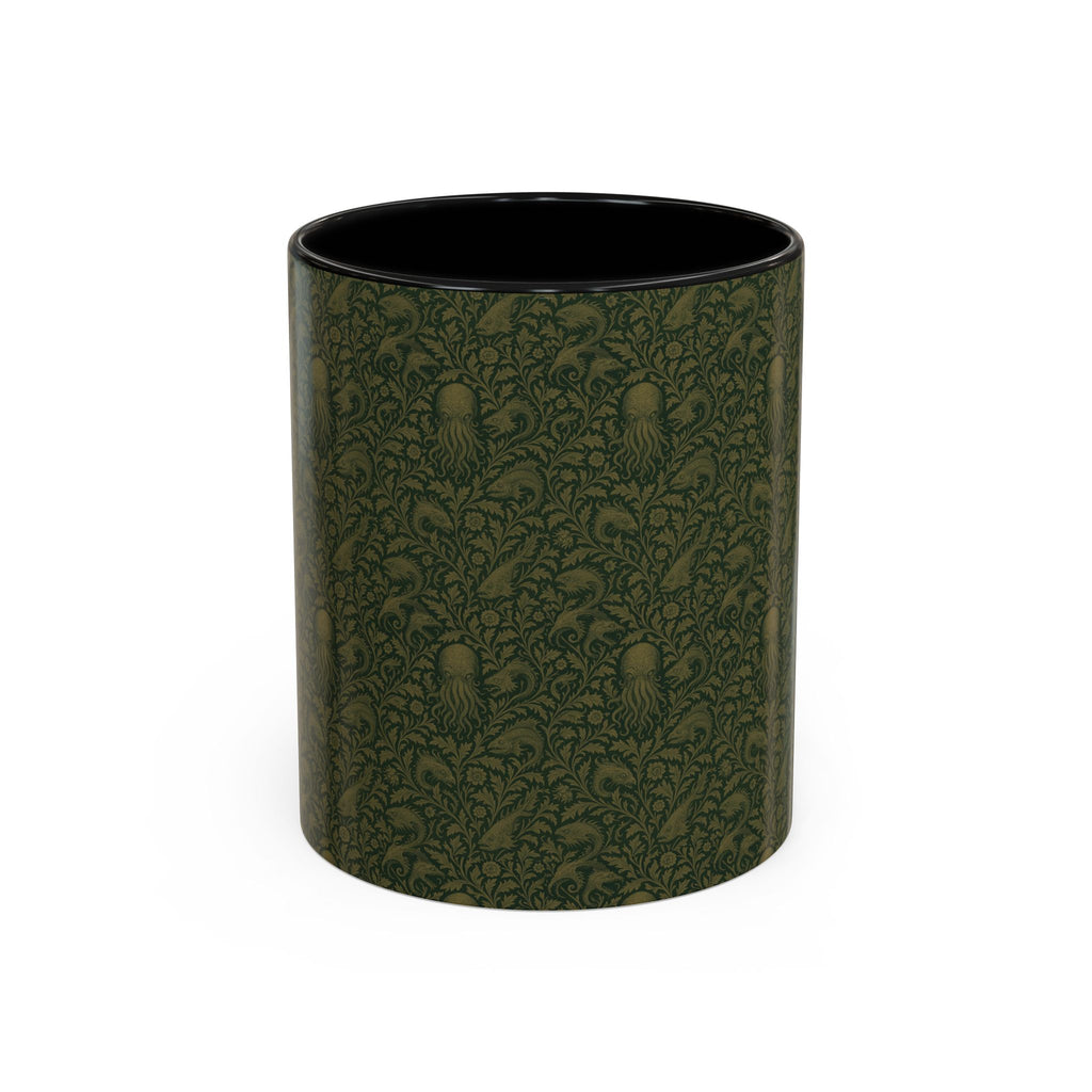 Two-Tone Accent Ceramic Mug — Graphic Print Coffee Cup (11oz & 15oz)