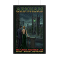 Arkham Massachusetts Travel Poster — The Ghoul-Haunted City Art Deco Lovecraft Print