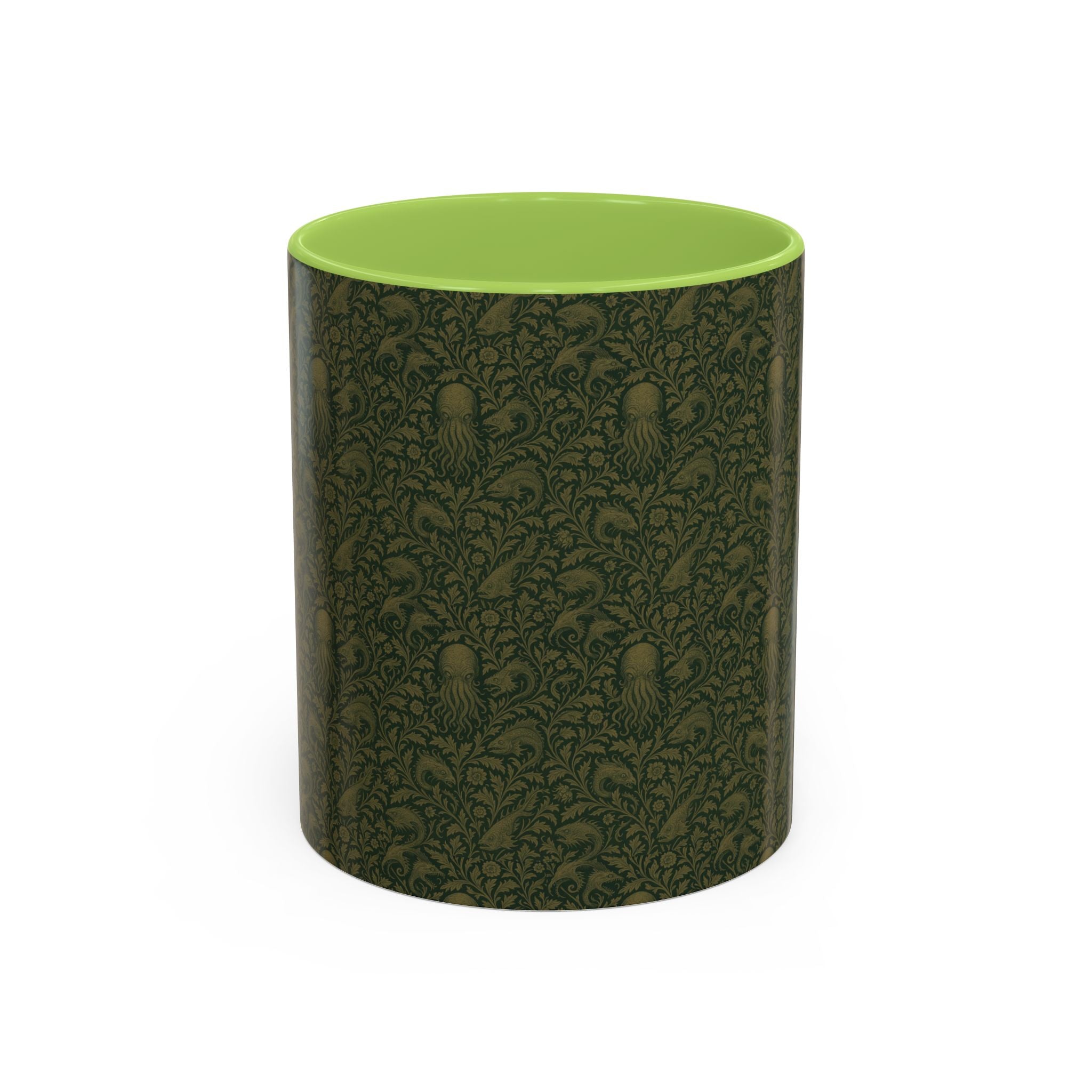 Two-Tone Accent Ceramic Mug — Graphic Print Coffee Cup (11oz & 15oz)