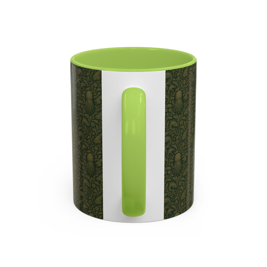 Two-Tone Accent Ceramic Mug — Graphic Print Coffee Cup (11oz & 15oz)