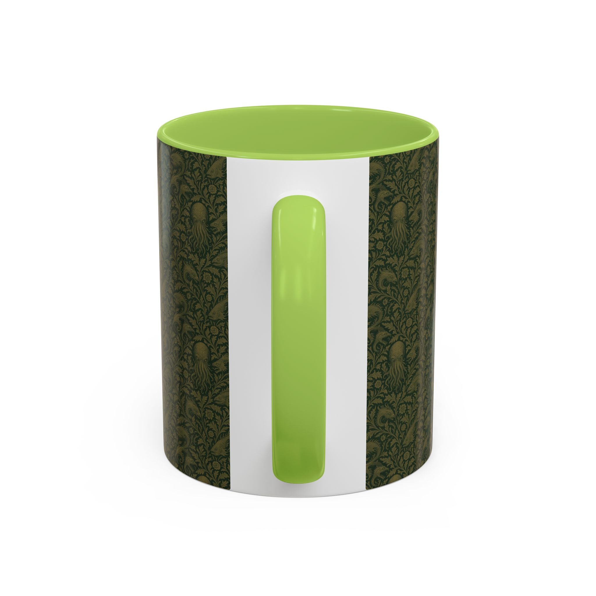 Two-Tone Accent Ceramic Mug — Graphic Print Coffee Cup (11oz & 15oz)