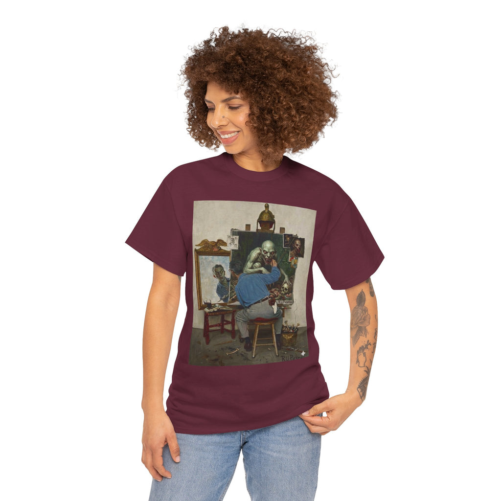 Richard Upton Pickman Self-Portrait T-Shirt — HP Lovecraft Illustration Graphic Tee