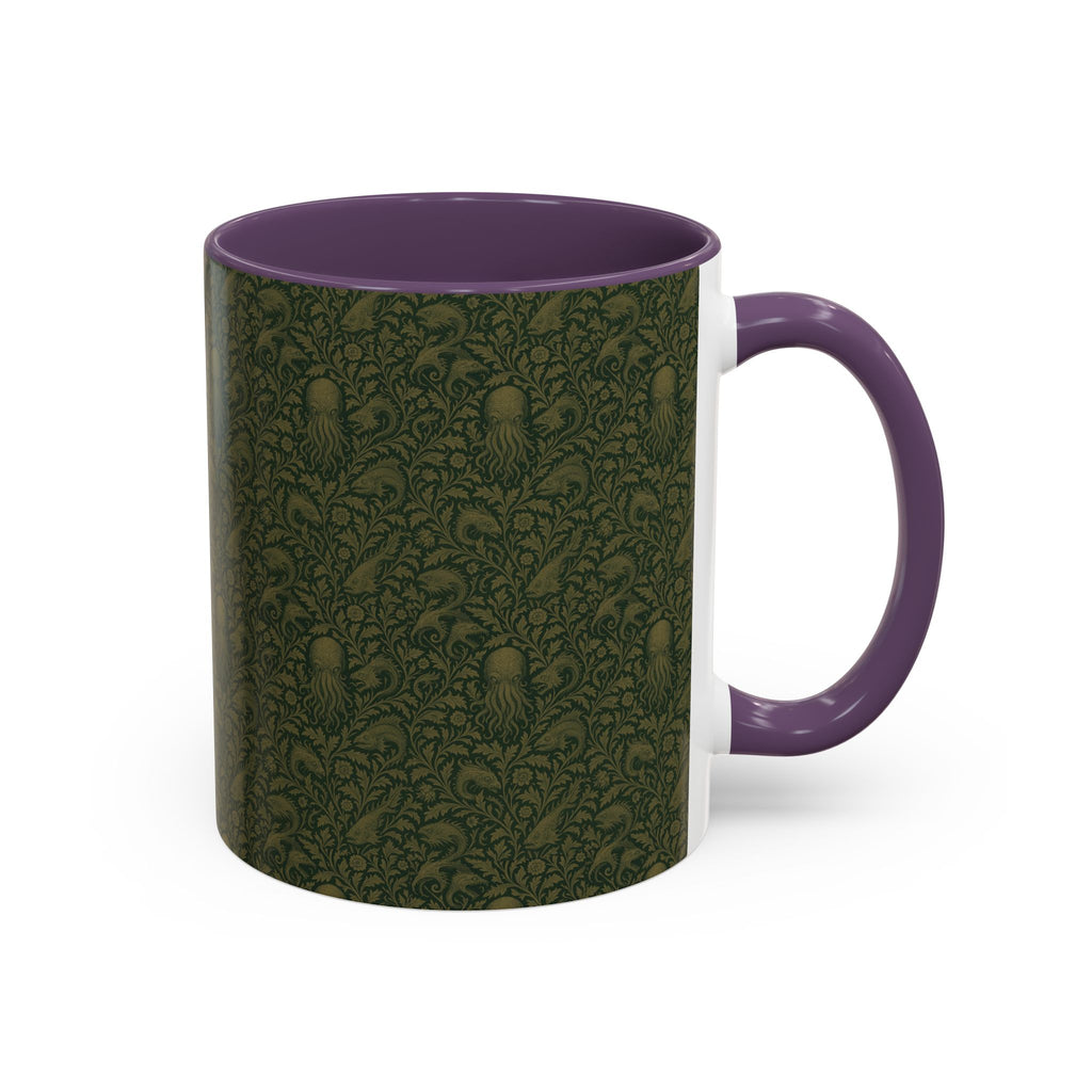 Two-Tone Accent Ceramic Mug — Graphic Print Coffee Cup (11oz & 15oz)