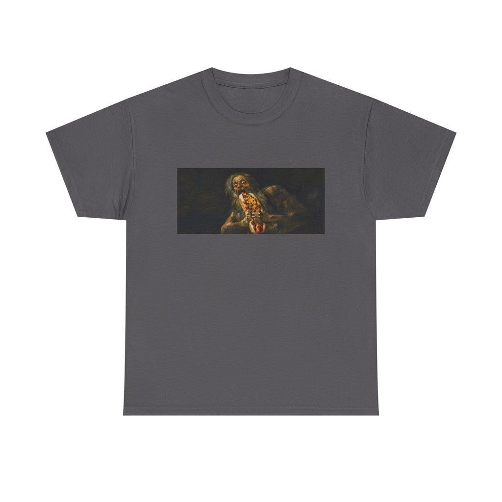 Saturn Devouring a Chili Dog T-Shirt — Goya Art Parody Graphic Tee
