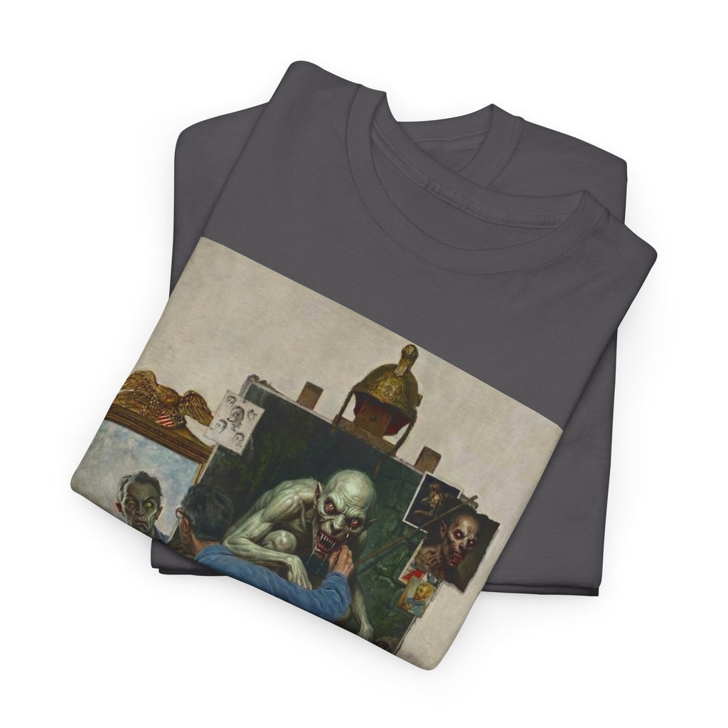 Richard Upton Pickman Self-Portrait T-Shirt — HP Lovecraft Illustration Graphic Tee