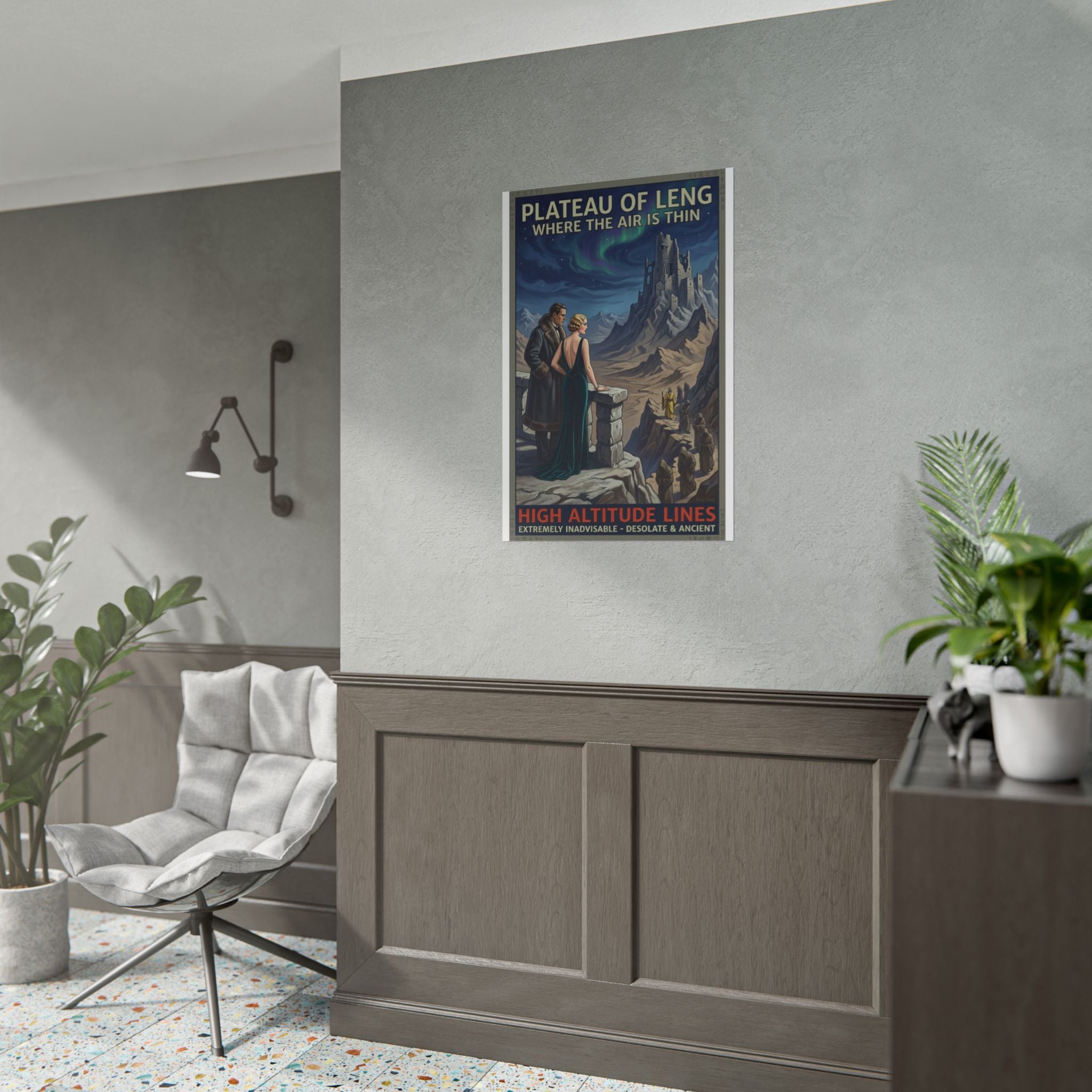 The Plateau of Leng — HP Lovecraft Vintage Travel Poster Print