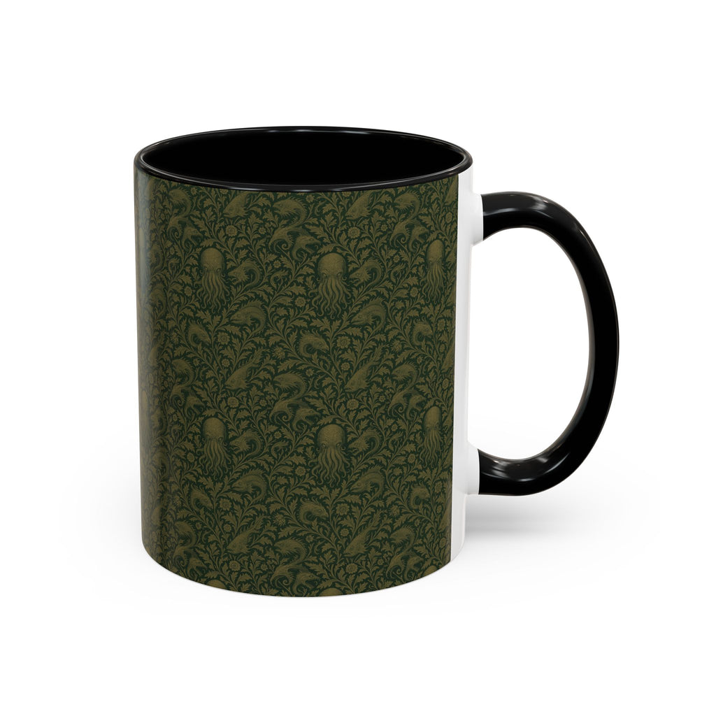 Two-Tone Accent Ceramic Mug — Graphic Print Coffee Cup (11oz & 15oz)