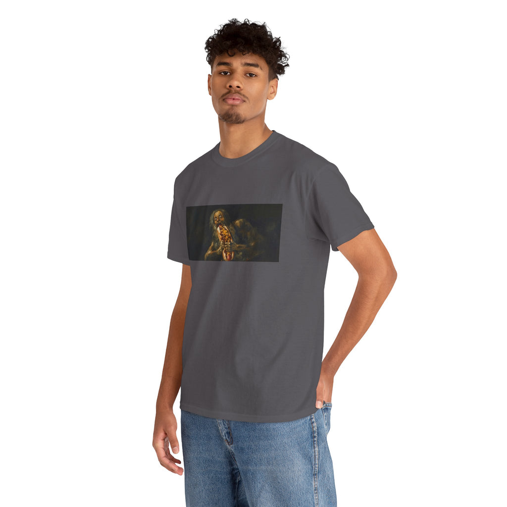 Saturn Devouring a Chili Dog T-Shirt — Goya Art Parody Graphic Tee