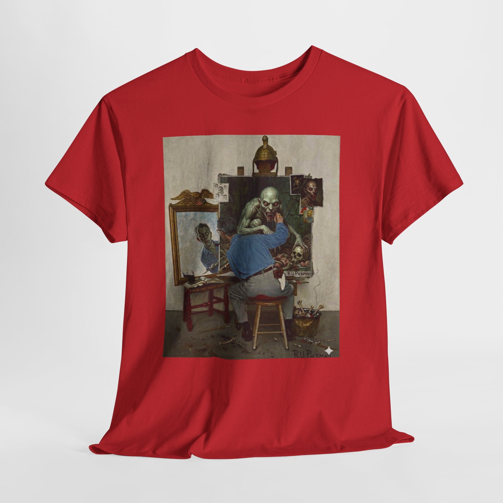 Richard Upton Pickman Self-Portrait T-Shirt — HP Lovecraft Illustration Graphic Tee