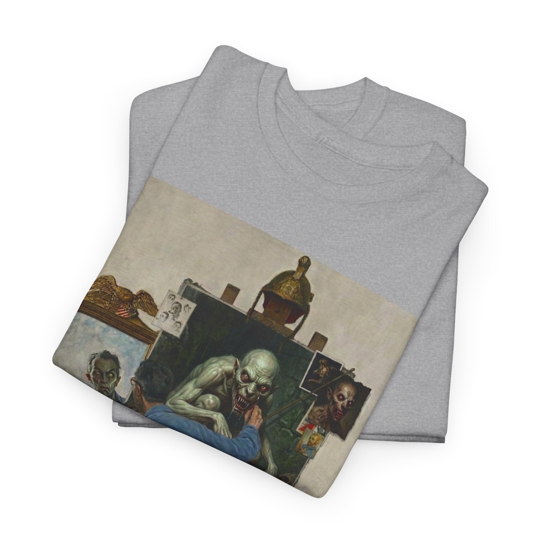Richard Upton Pickman Self-Portrait T-Shirt — HP Lovecraft Illustration Graphic Tee