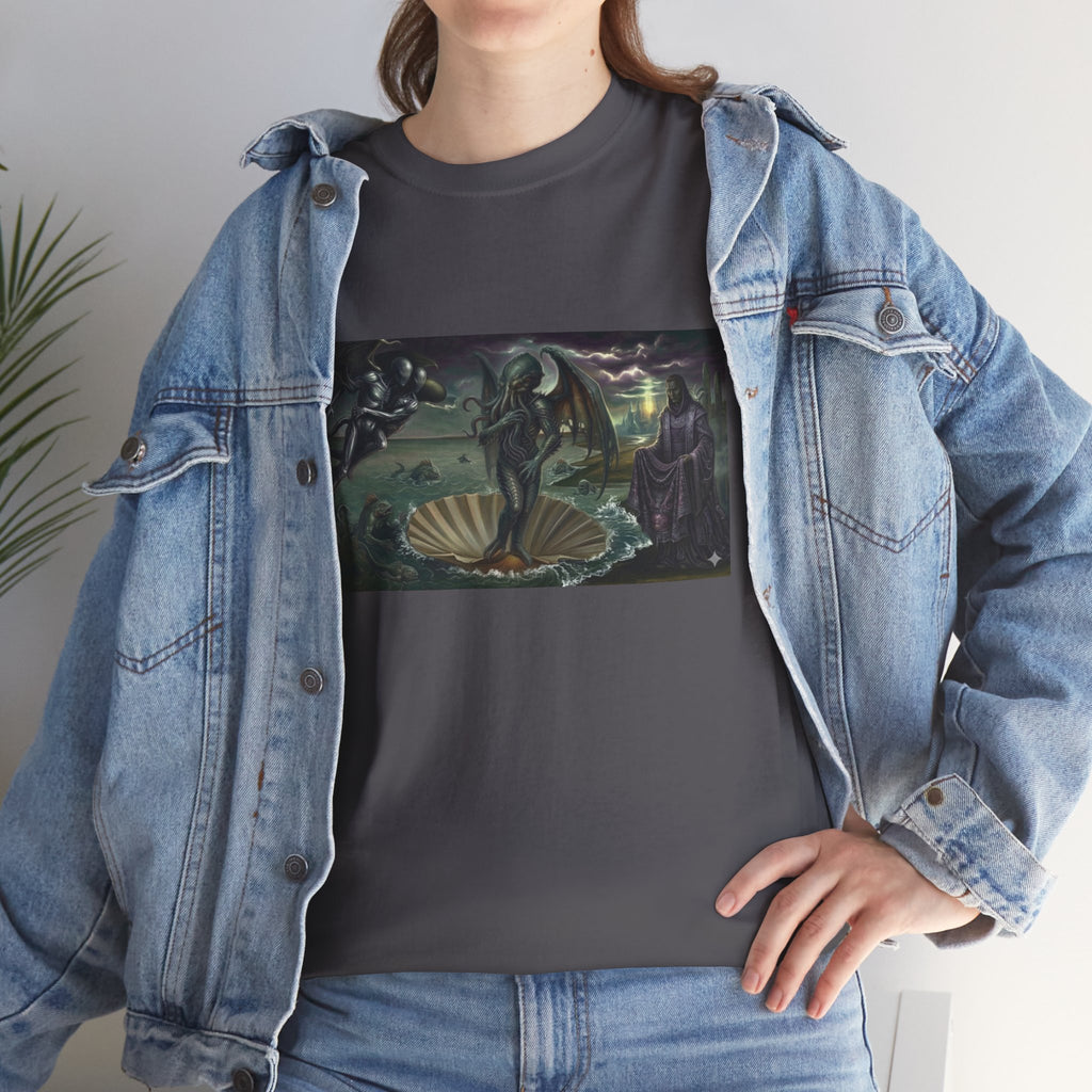 Cthulhu Anadyomene T-Shirt — Lovecraft Birth of Venus Parody Graphic Tee