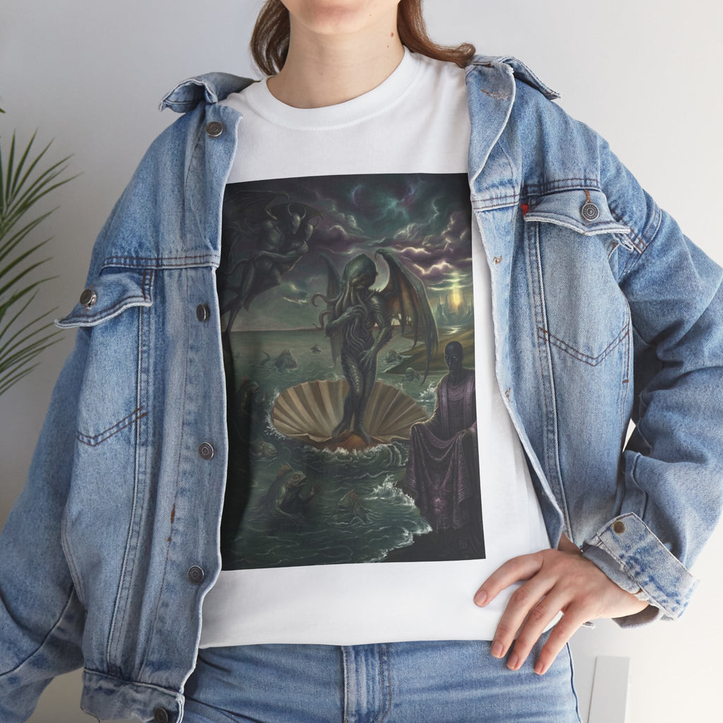 Cthulhu Anadyomene T-Shirt — Lovecraft Birth of Venus Parody Graphic Tee