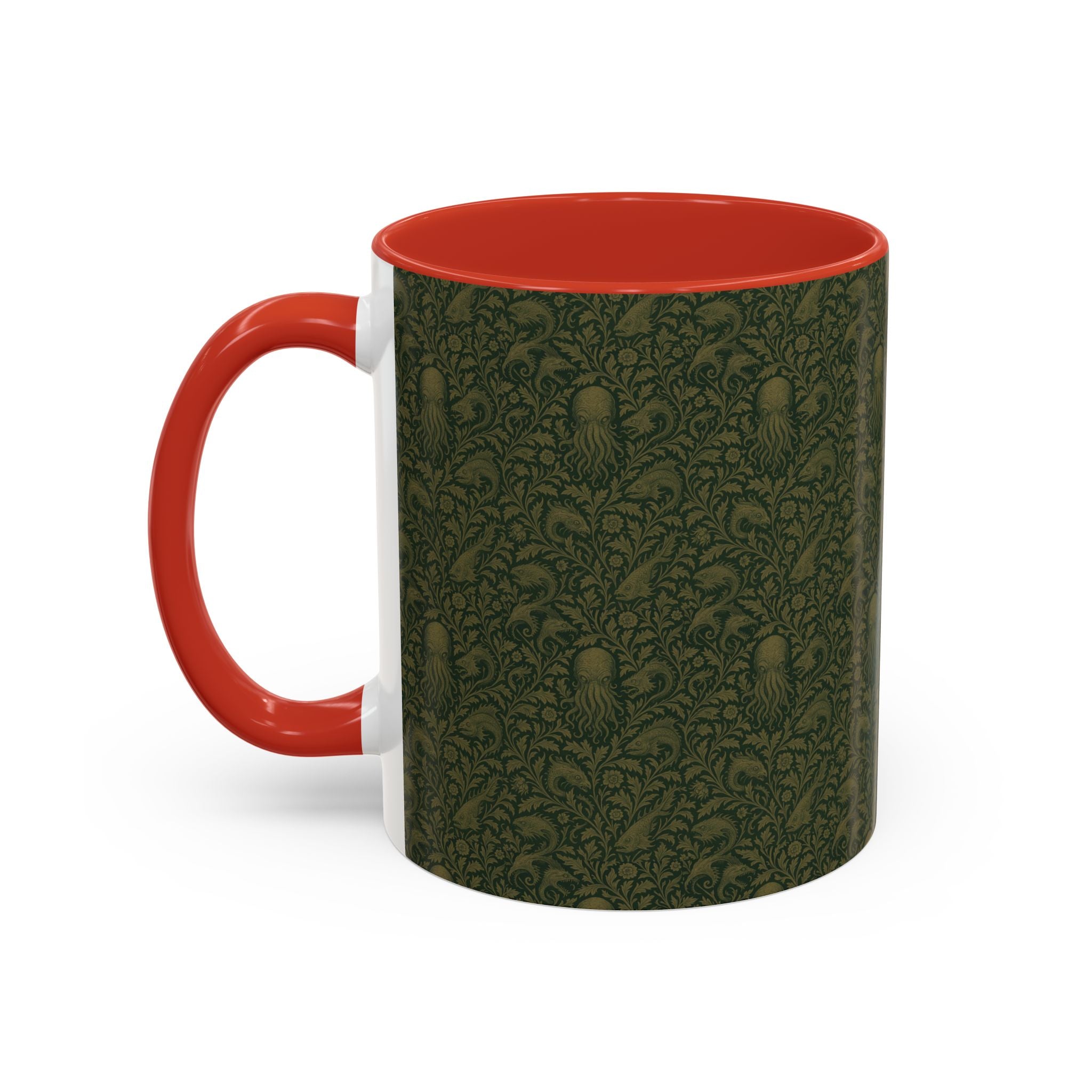 Two-Tone Accent Ceramic Mug — Graphic Print Coffee Cup (11oz & 15oz)