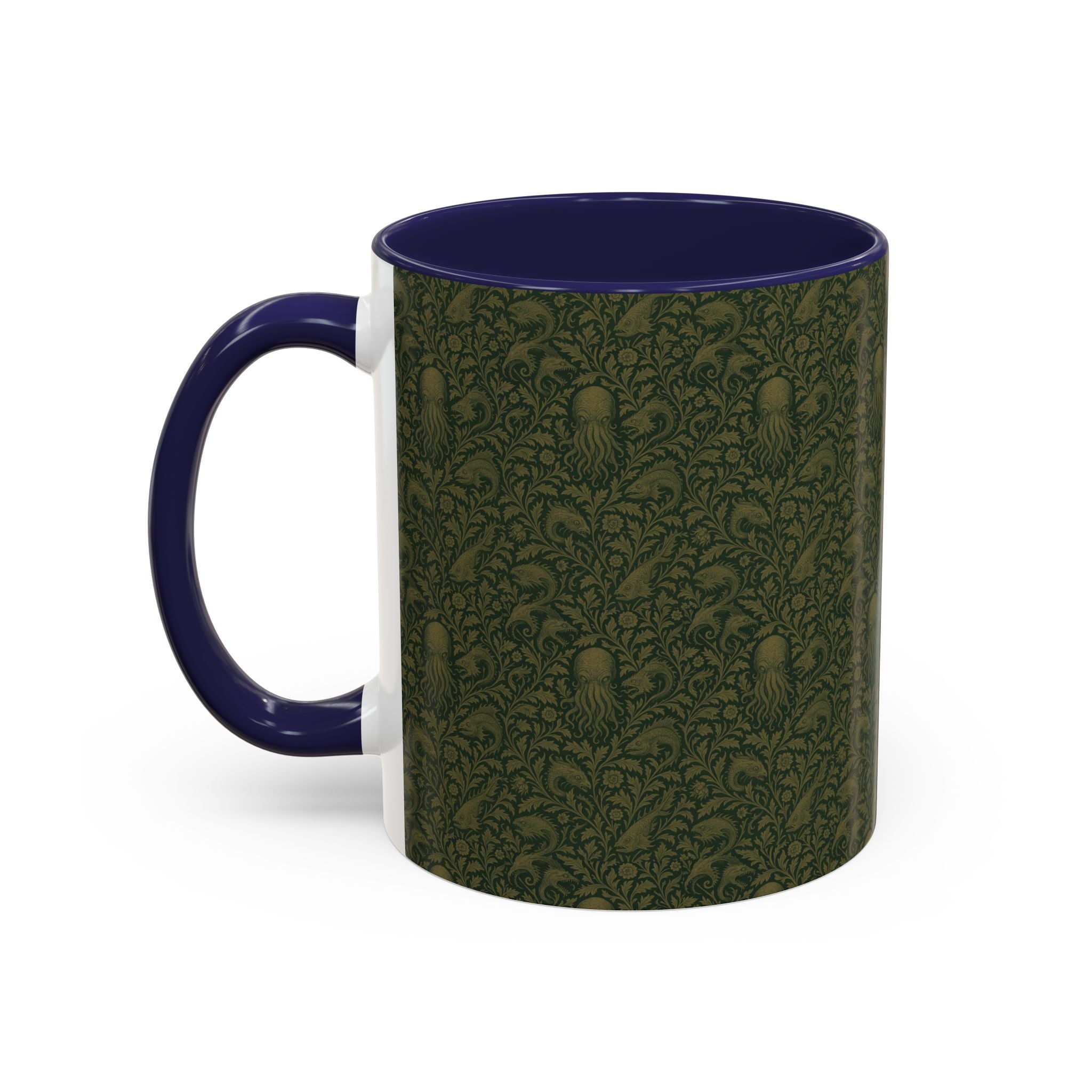 Two-Tone Accent Ceramic Mug — Graphic Print Coffee Cup (11oz & 15oz)