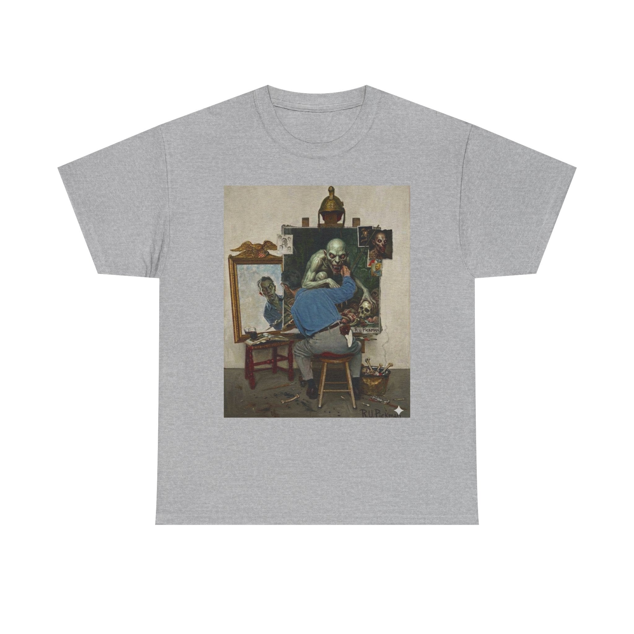 Richard Upton Pickman Self-Portrait T-Shirt — HP Lovecraft Illustration Graphic Tee