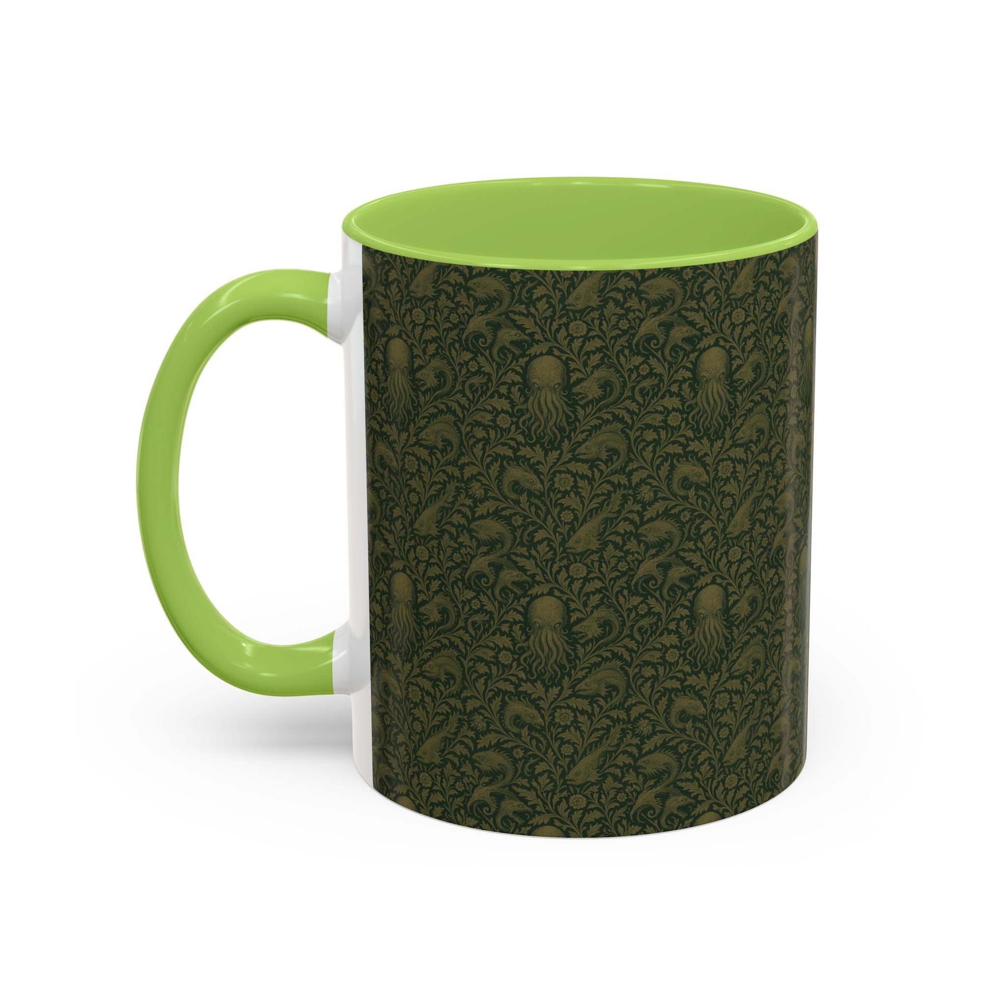 Two-Tone Accent Ceramic Mug — Graphic Print Coffee Cup (11oz & 15oz)