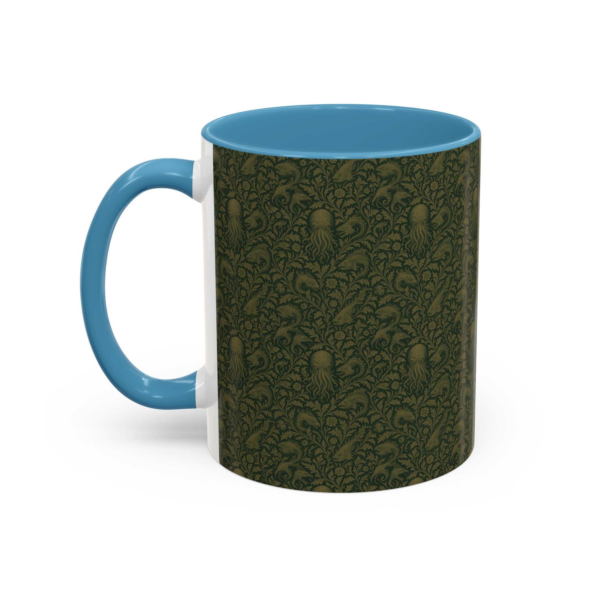 Two-Tone Accent Ceramic Mug — Graphic Print Coffee Cup (11oz & 15oz)