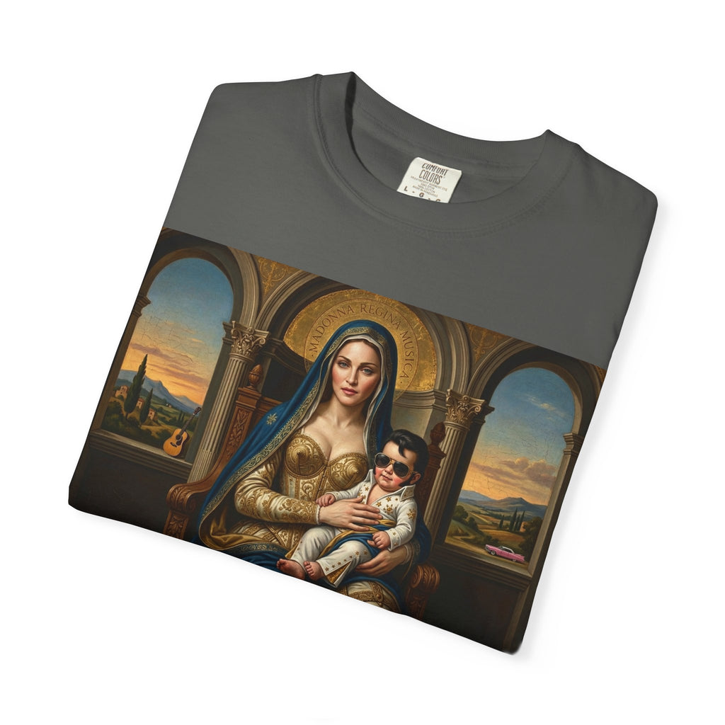 Pop Icon Madonna and Child T-Shirt — Classic Art Meets Pop Culture Parody Tee